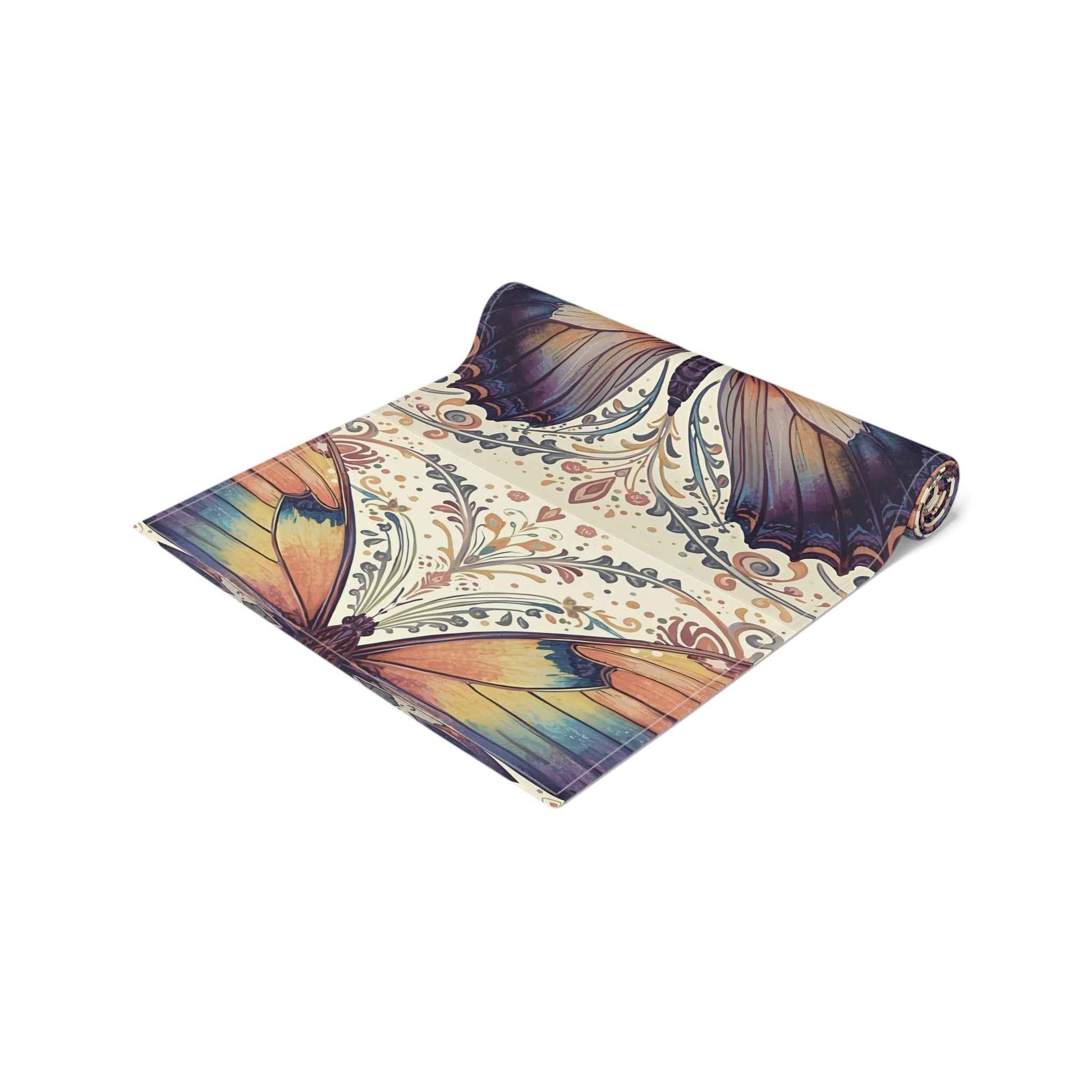 Butterfly Table Runner - Elegant Cotton & Poly Decor for Dining