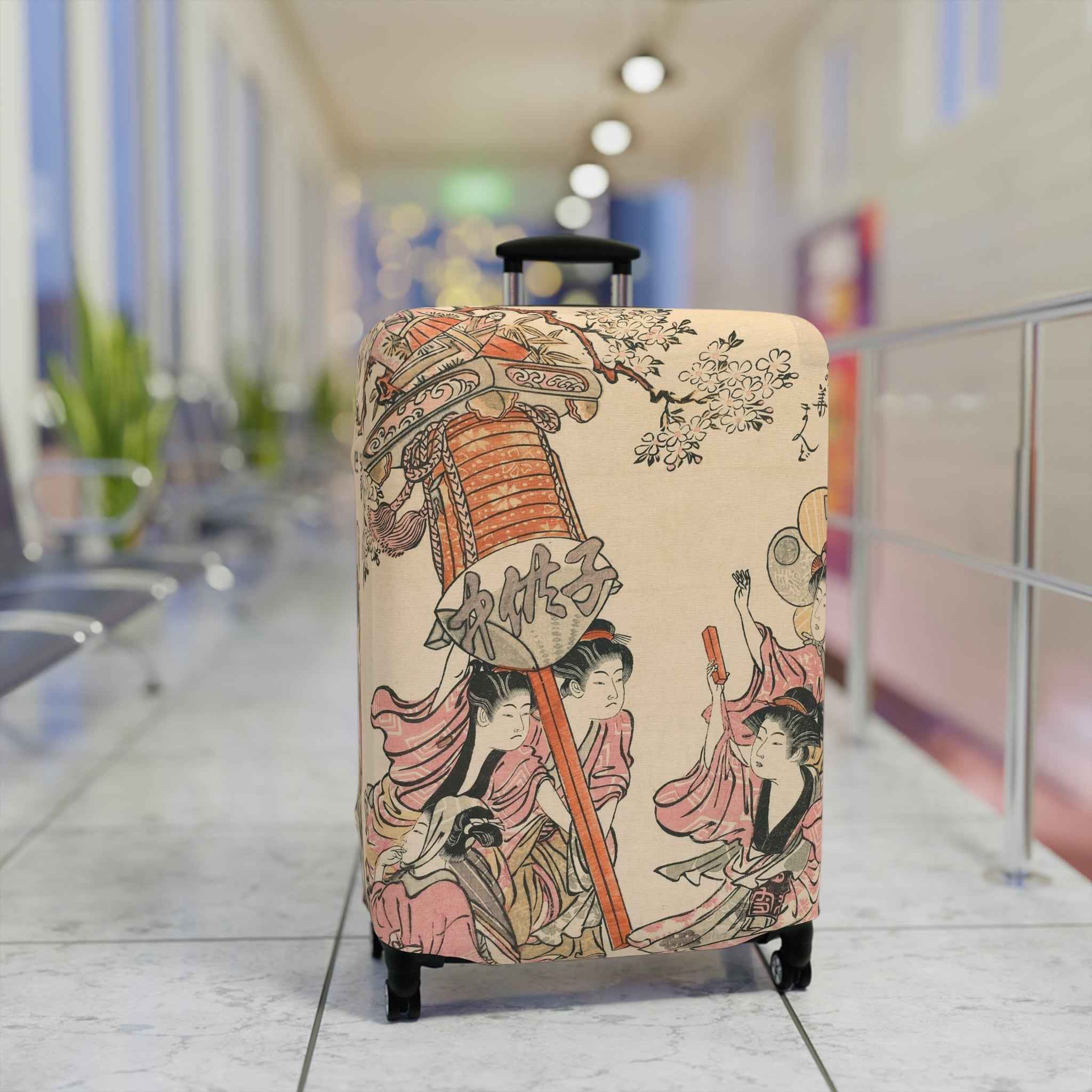 Japanese Geisha Luggage Cover – Vintage-Inspired Travel Accessory by Rosetta Creative Boutique, Unique Suitcase Protector & Personalized Gift Idea - Rosetta Creative Boutique
