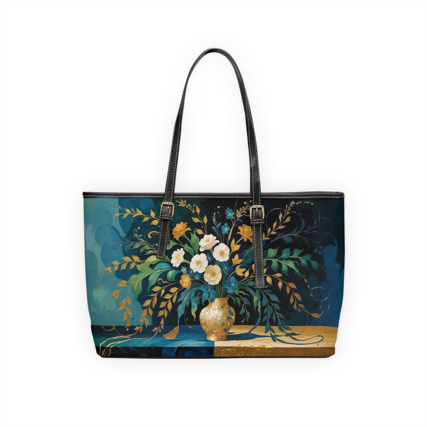 Elegant Floral PU Leather Shoulder Bag | Stylish Tote, Chic Purse, Everyday Handbag, Gift for Her, Fashion Accessory