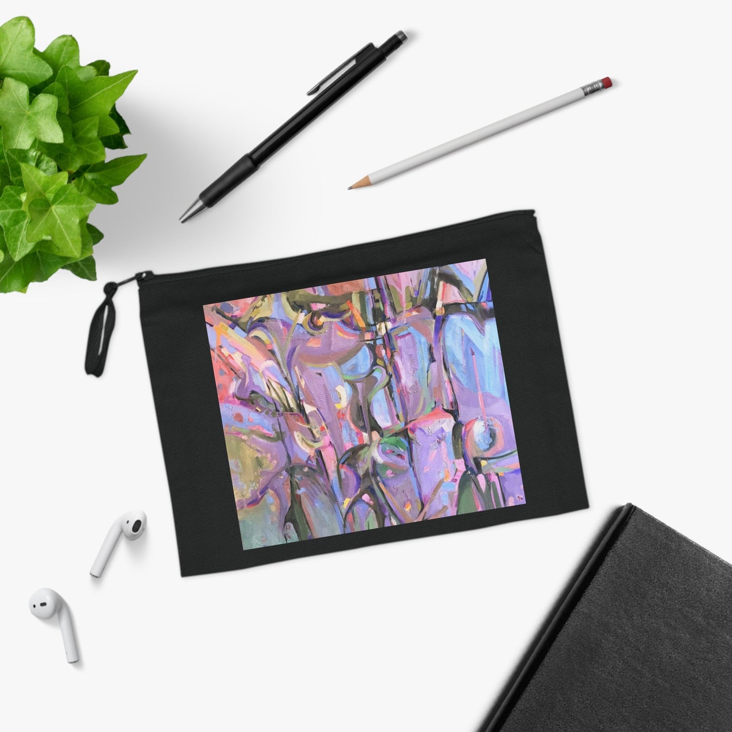 Eco-Friendly Pouch with 'Passages' I Original Artwork by American Artist Barbara Cleary - Rosetta Creative Boutique