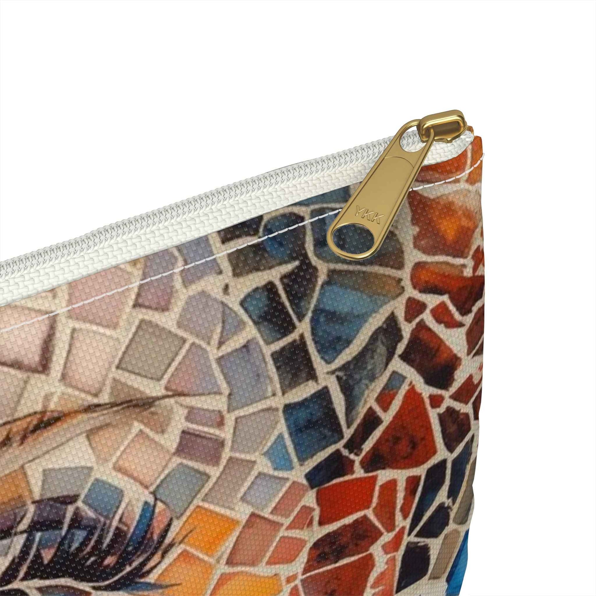 Mosaic Watercolor Accessory Pouch - Stylish Travel Organizer