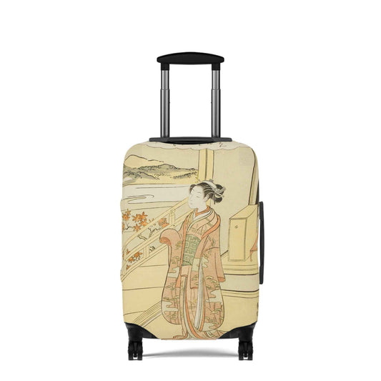 Japanese Painting Luggage Cover | Suitcase Protector Travel Accessory | Gift for Travelers & Wanderlust Decor by Rosetta Creative Boutique - Rosetta Creative Boutique
