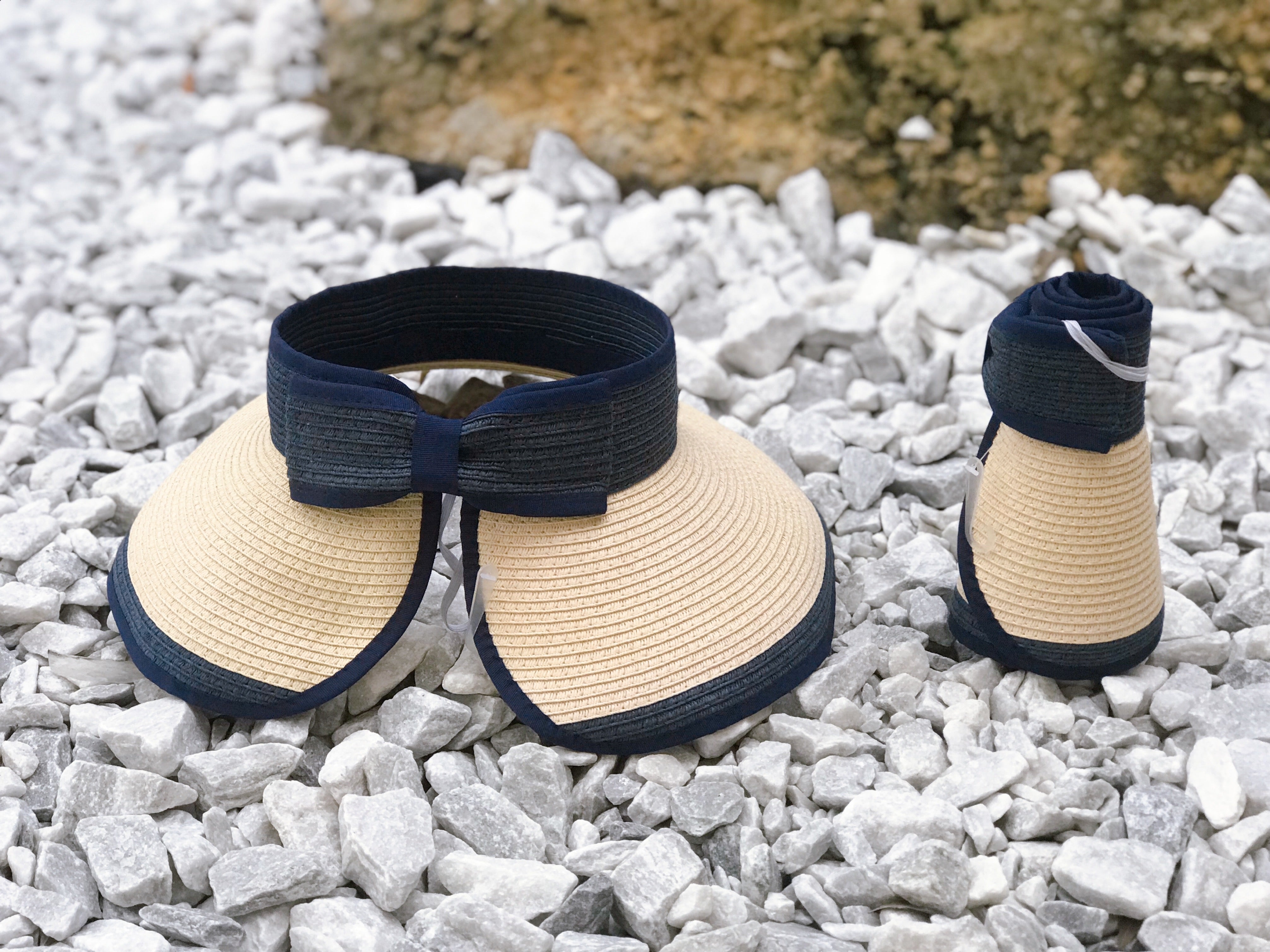 Roll Up Summer Travel Sun Visor Hat Travel Friendly - Rosetta Creative Boutique