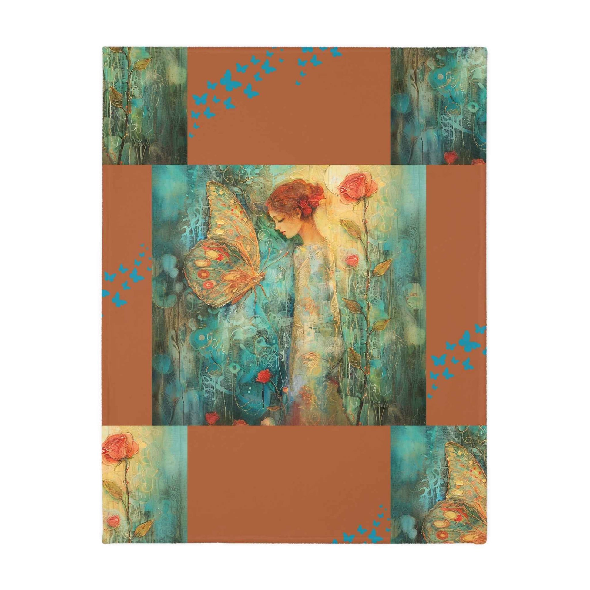 Artistic Butterfly Velveteen Blanket - Cozy, Two-Sided Microfiber Throw