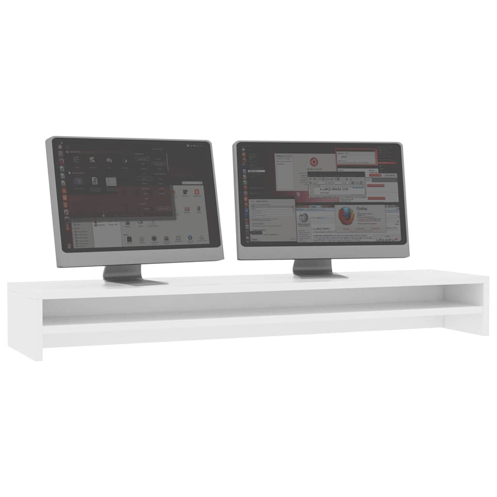 PlatypusMax Extra-Wide Dual Monitor Stand (100cm) – Ergonomic Desk Riser & Decor