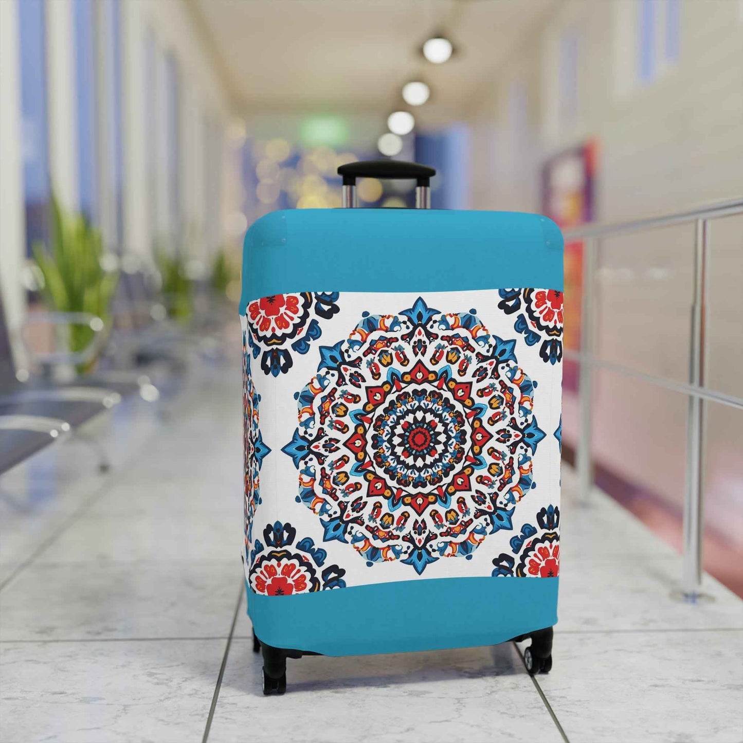 Colorful Mandala Luggage Cover - Travel in Style