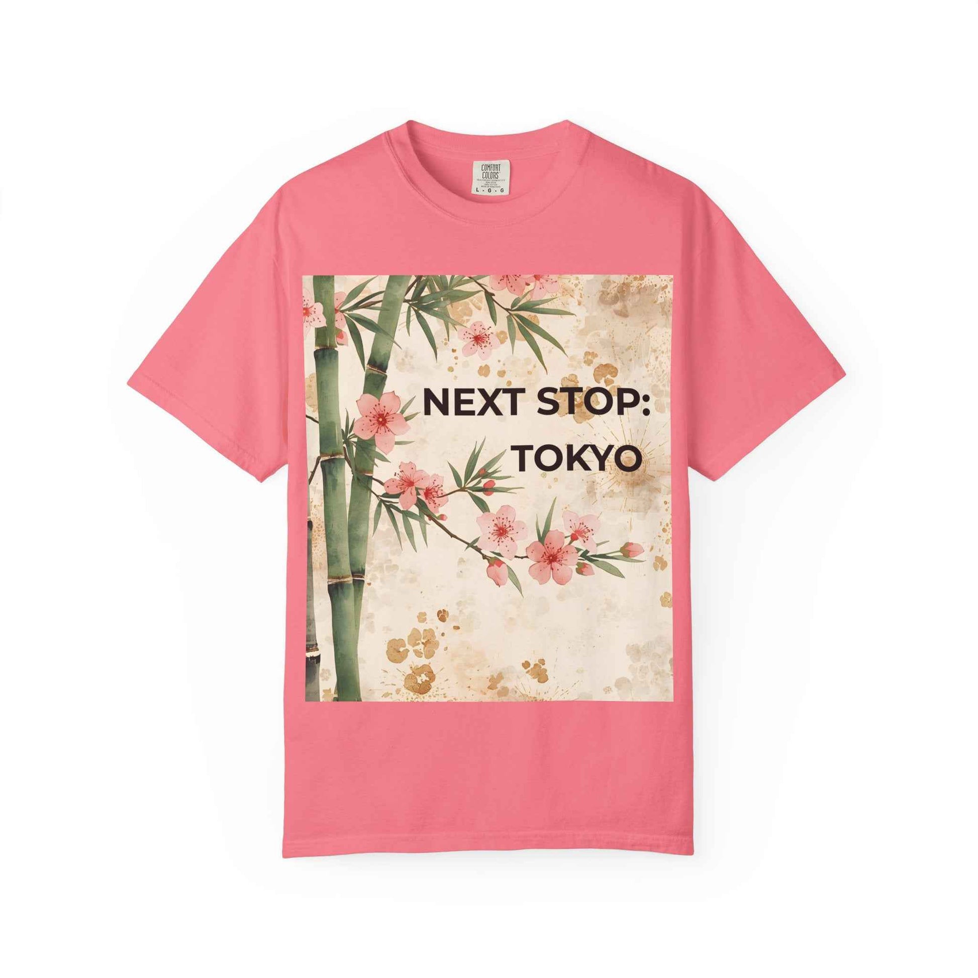 Tokyo Travel T-Shirt – "Next Stop: Tokyo" Floral Bamboo Design