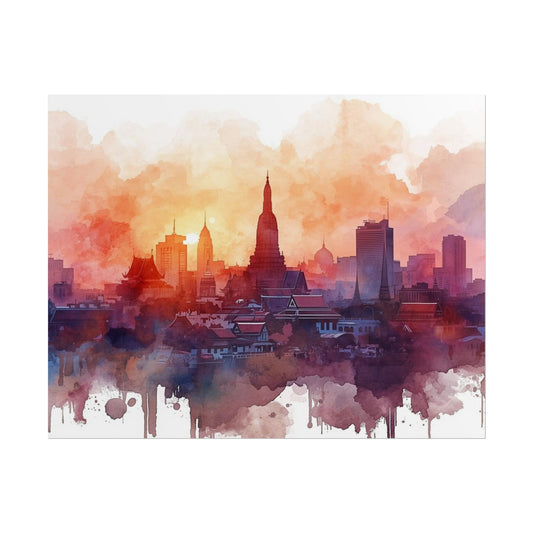 Bangkok Cityscape Posters Rolled Wall Art Home Decor Gift - Rosetta Creative Boutique