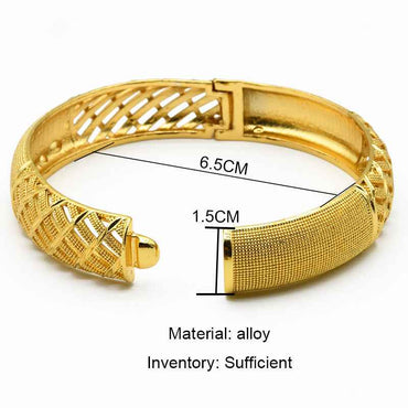 24K Gold Plated Women's Sand Gold Bracelet from India
