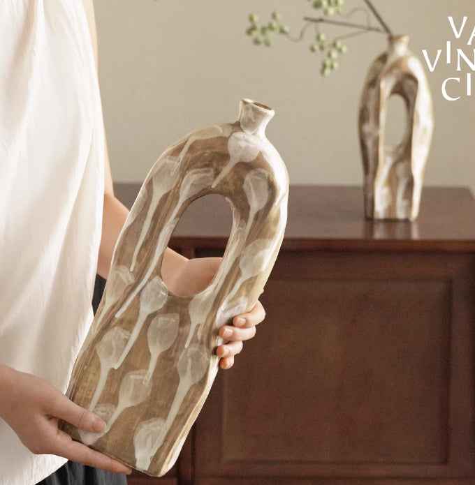 Wabi-sabi Vintage Handmade Ceramic Vase