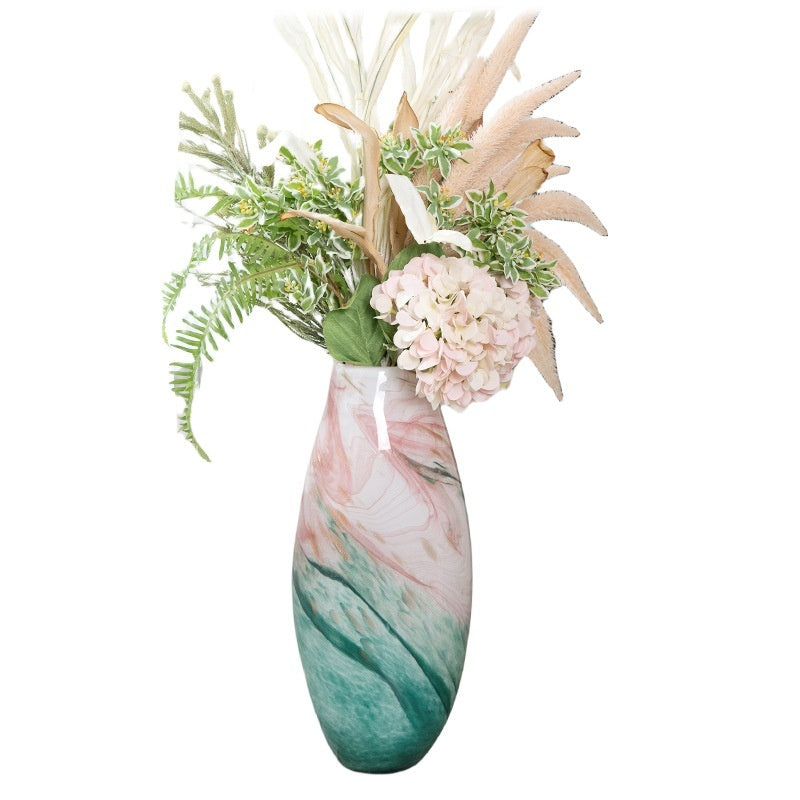 Rhyolite Handmade Glass Vase Ornament For Living Room And Model Apartment Decorations