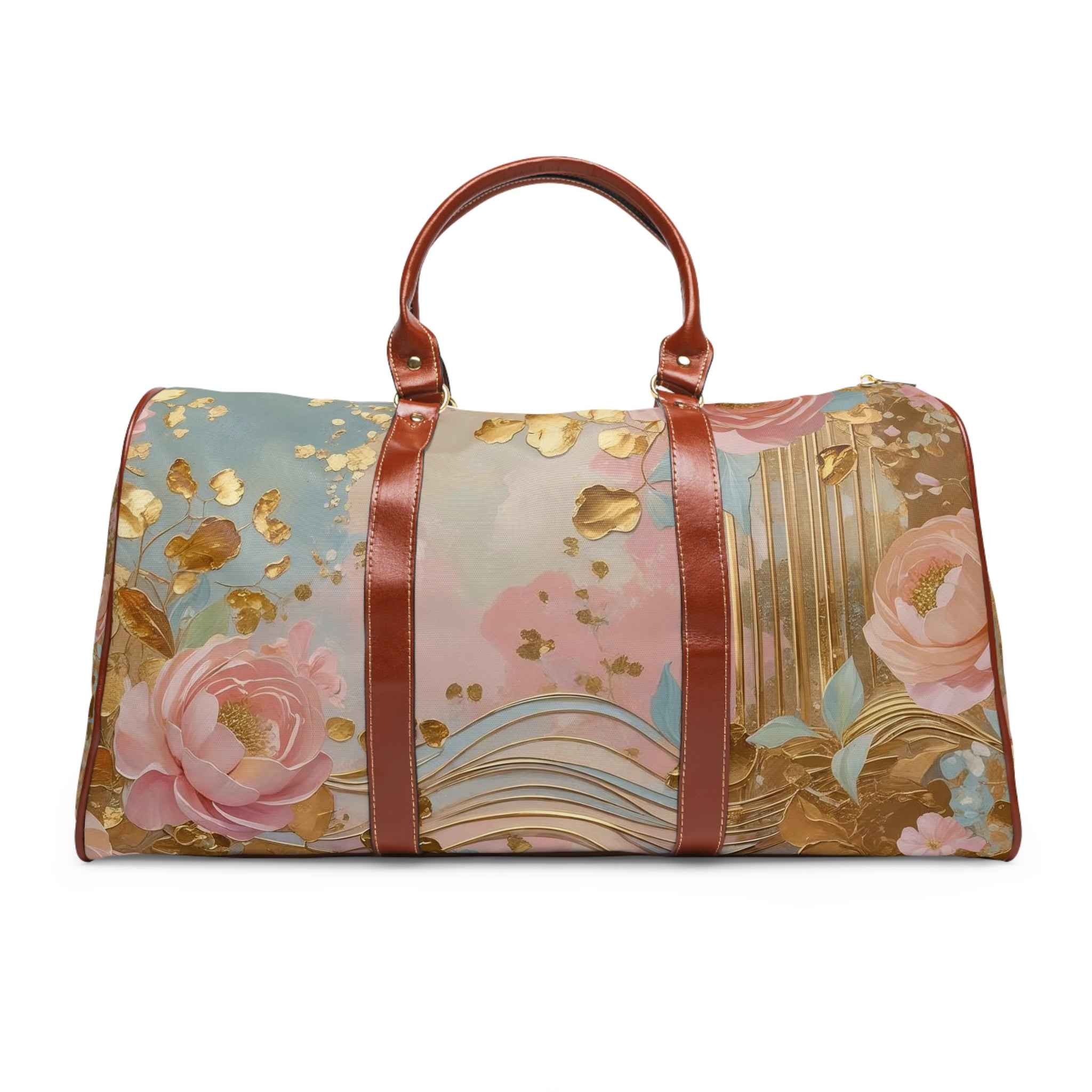 Feminine Floral Travel Bag - Stylish Waterproof Weekend Getaway Tote, Gym & Beach Bag by Rosetta Creative Boutique - Rosetta Creative Boutique