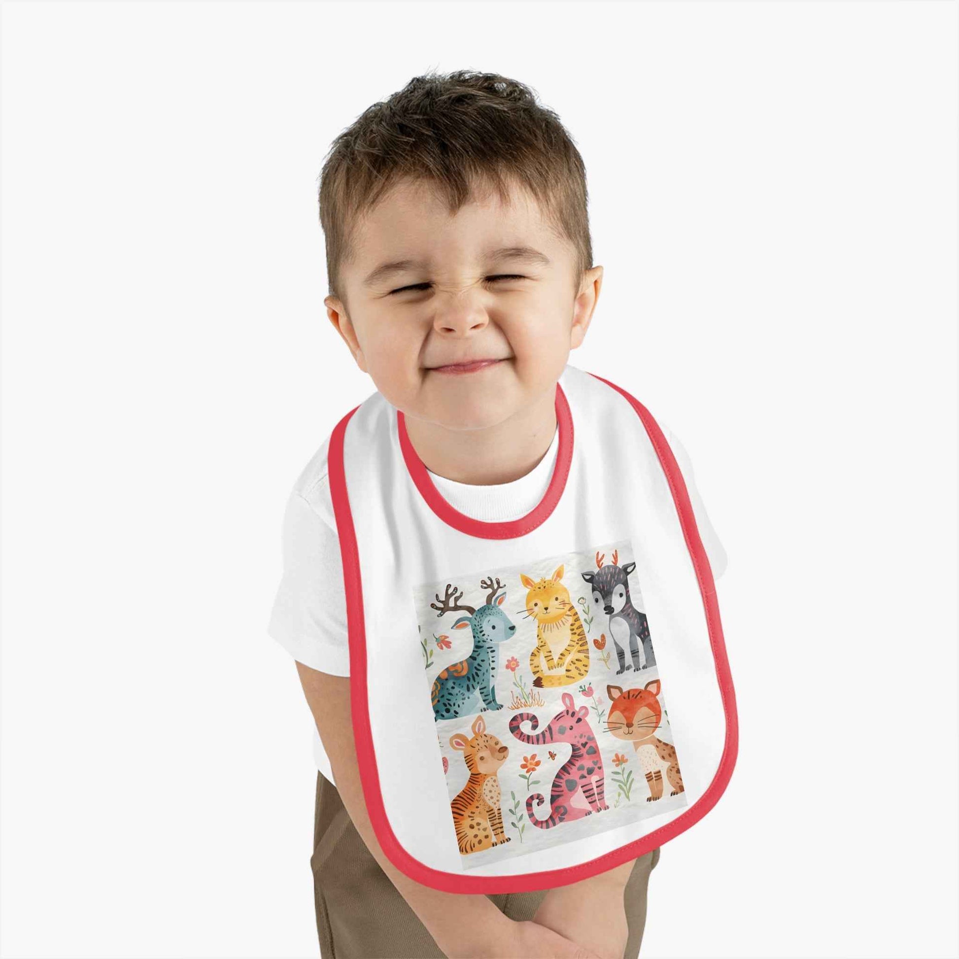 Adorable Animal Print Baby Bib for Messy Mealtimes