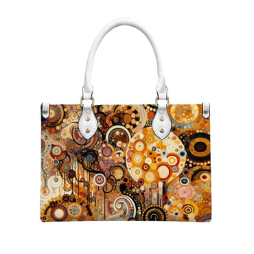 Klimt Style Abstract Tote Bag for Women - Art Print PU Bag - Rosetta Creative Boutique