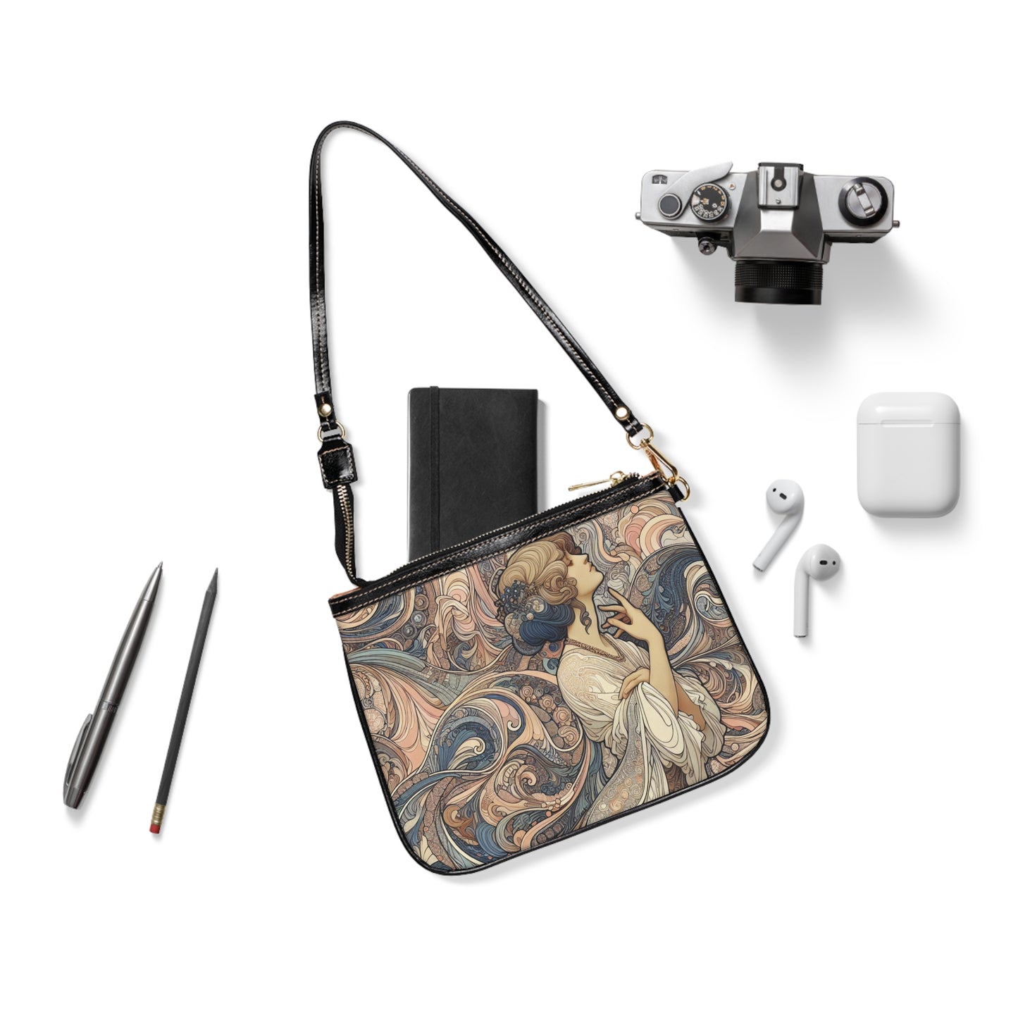 Artistic Small Shoulder Bag, Vintage Style Purse, Boho Crossbody Bag, Perfect for Casual Outings, Elegant Gift Idea