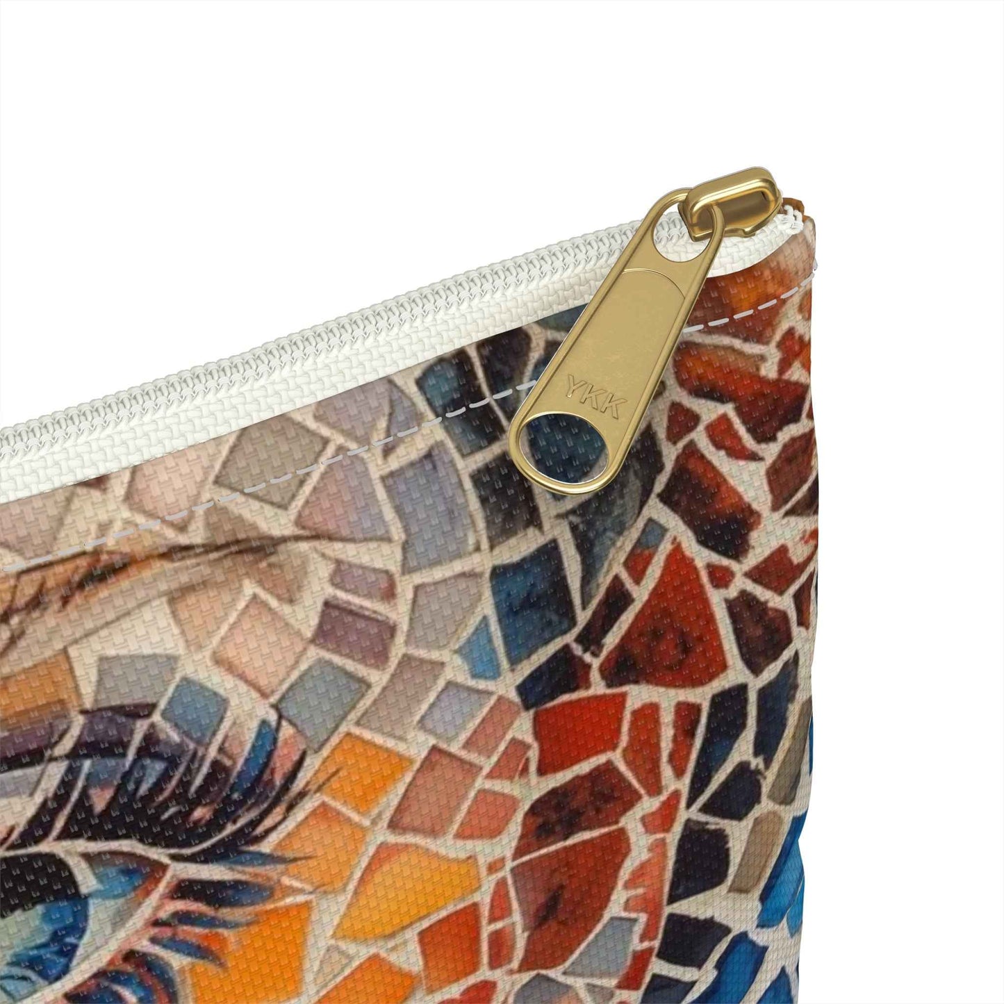 Mosaic Watercolor Accessory Pouch - Stylish Travel Organizer