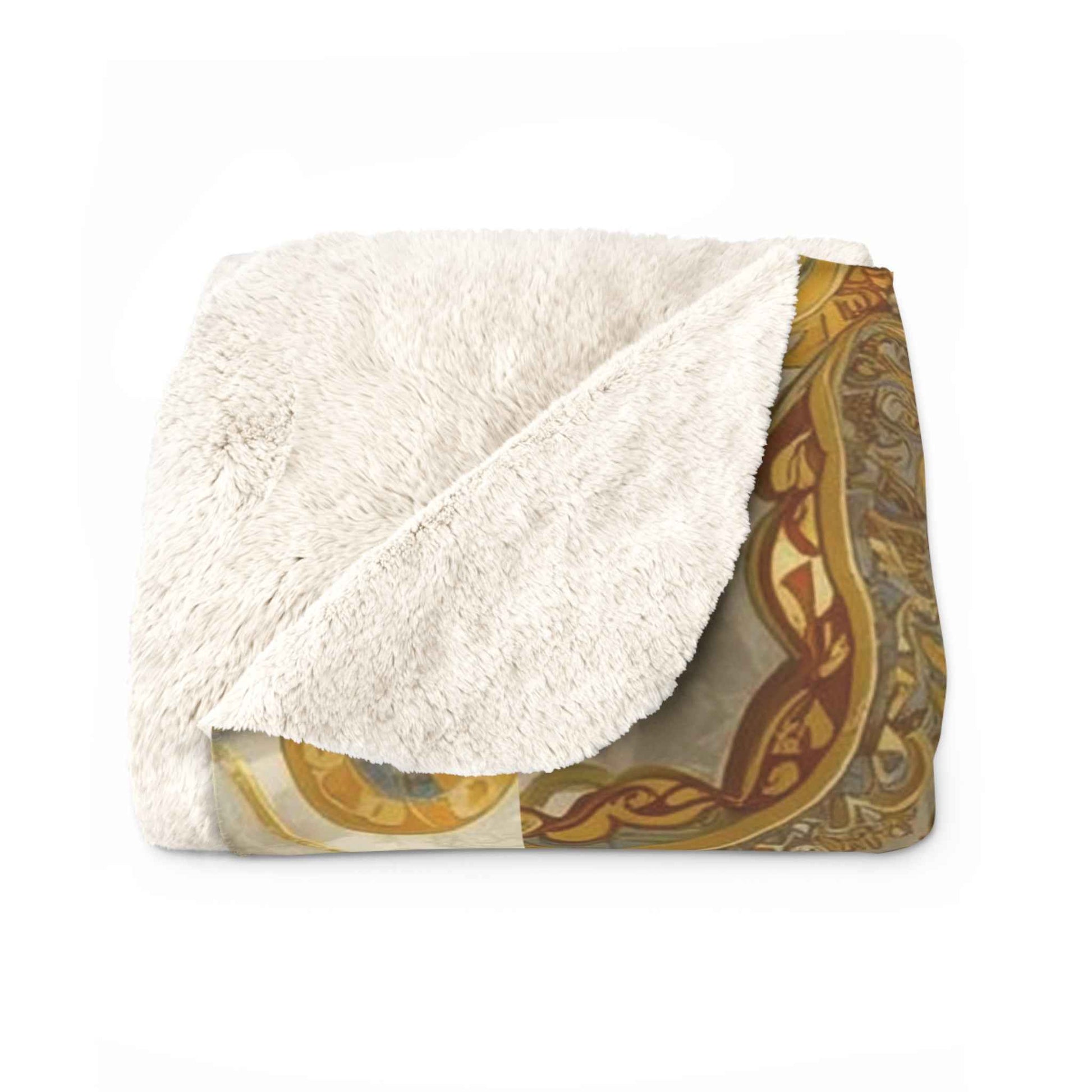 Luxurious Sherpa Fleece Blanket for Cozy Decor, Perfect for Home, Gifts, Winter, Holidays, Elegant Pattern
