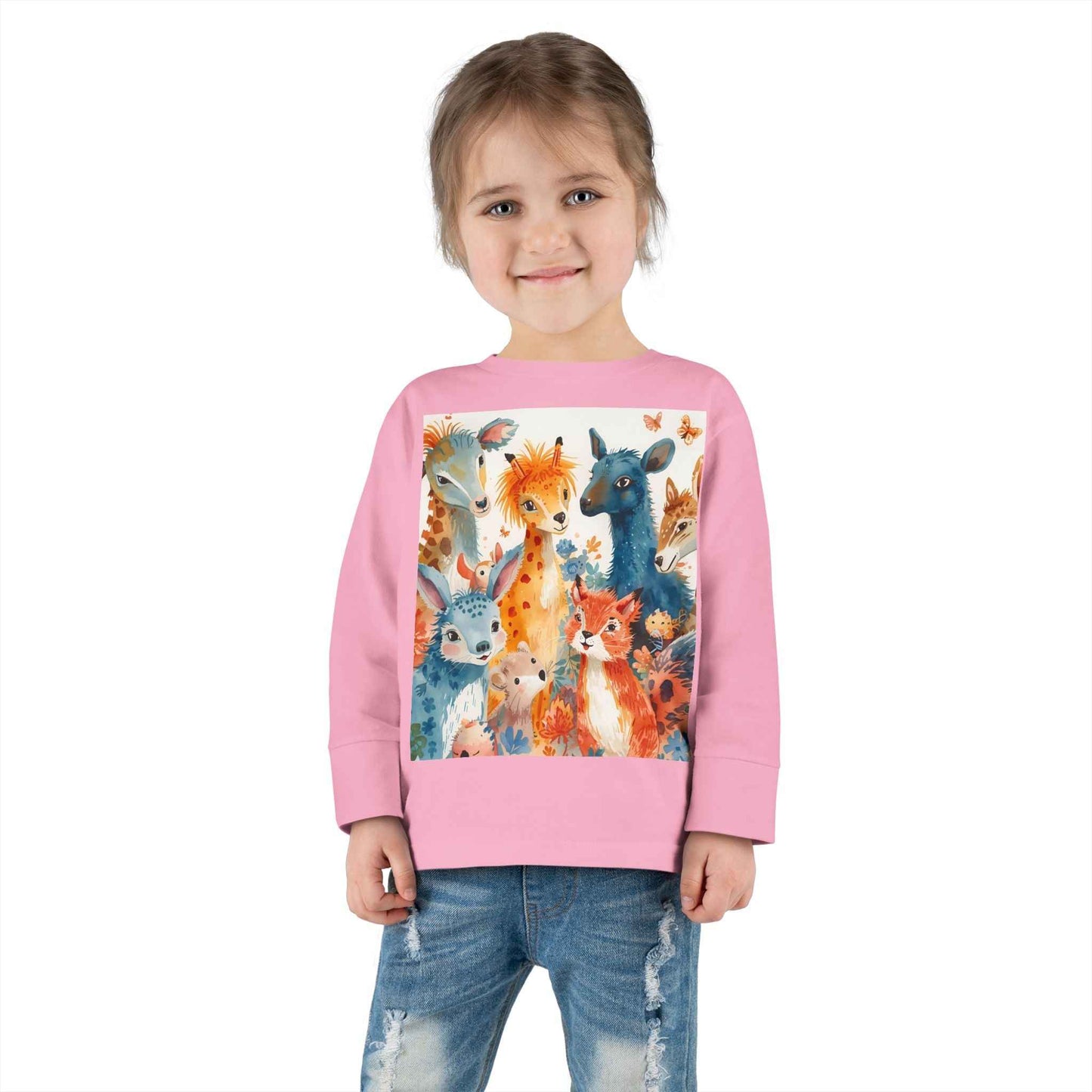 Cute Animal Friends Toddler Long Sleeve Tee