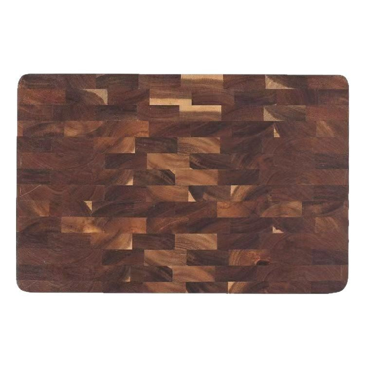 Acacia Wood Chessboard Cutting Board – Solid Grid Pattern