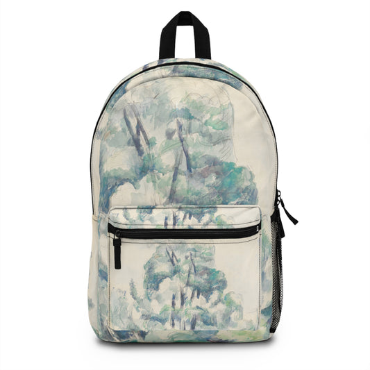 Banks of the Seine by Paul Cezanne Backpack for School, Travel, or Outdoor Adventures - Trendy Bag for Students, Art Lovers, Summer Outings