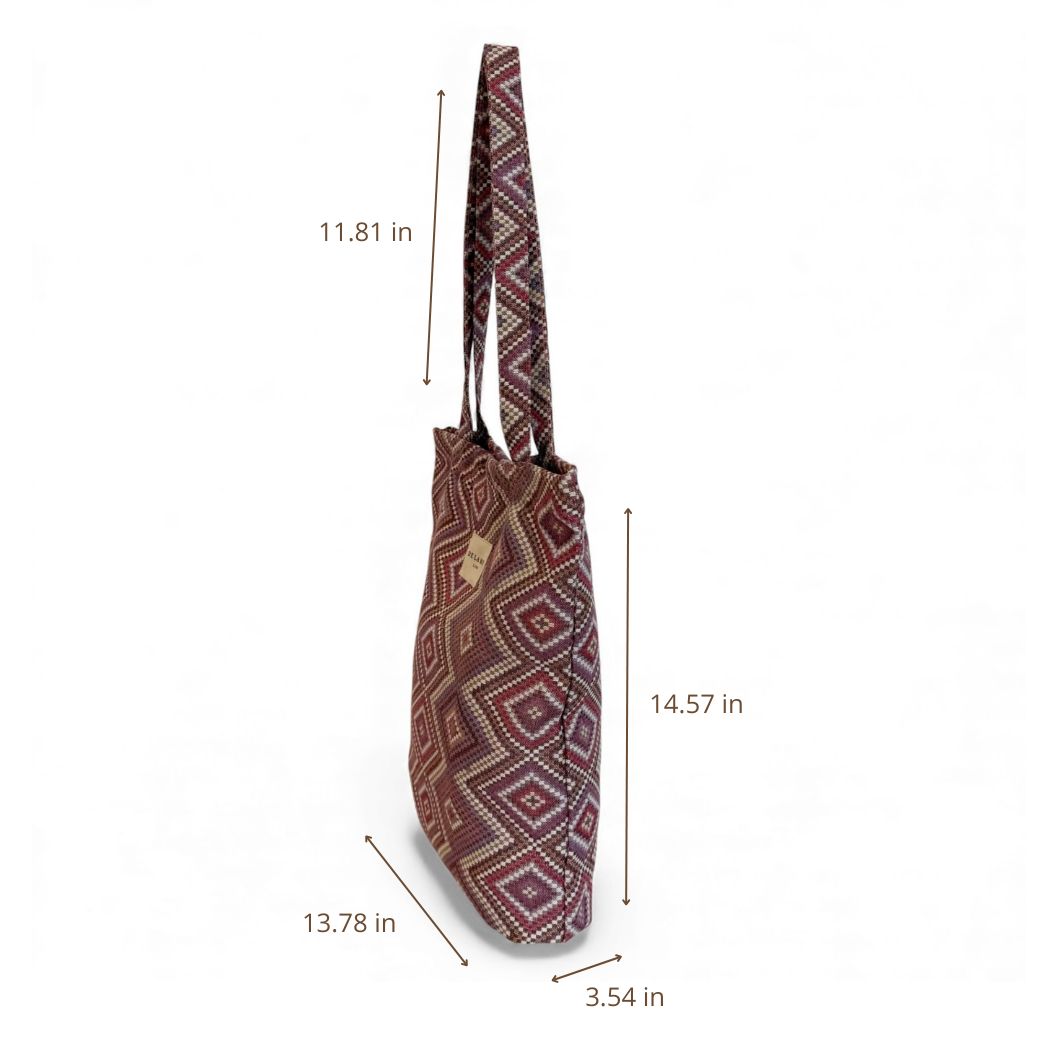 Medium Jacquard Zippered Tote Bag – Nana