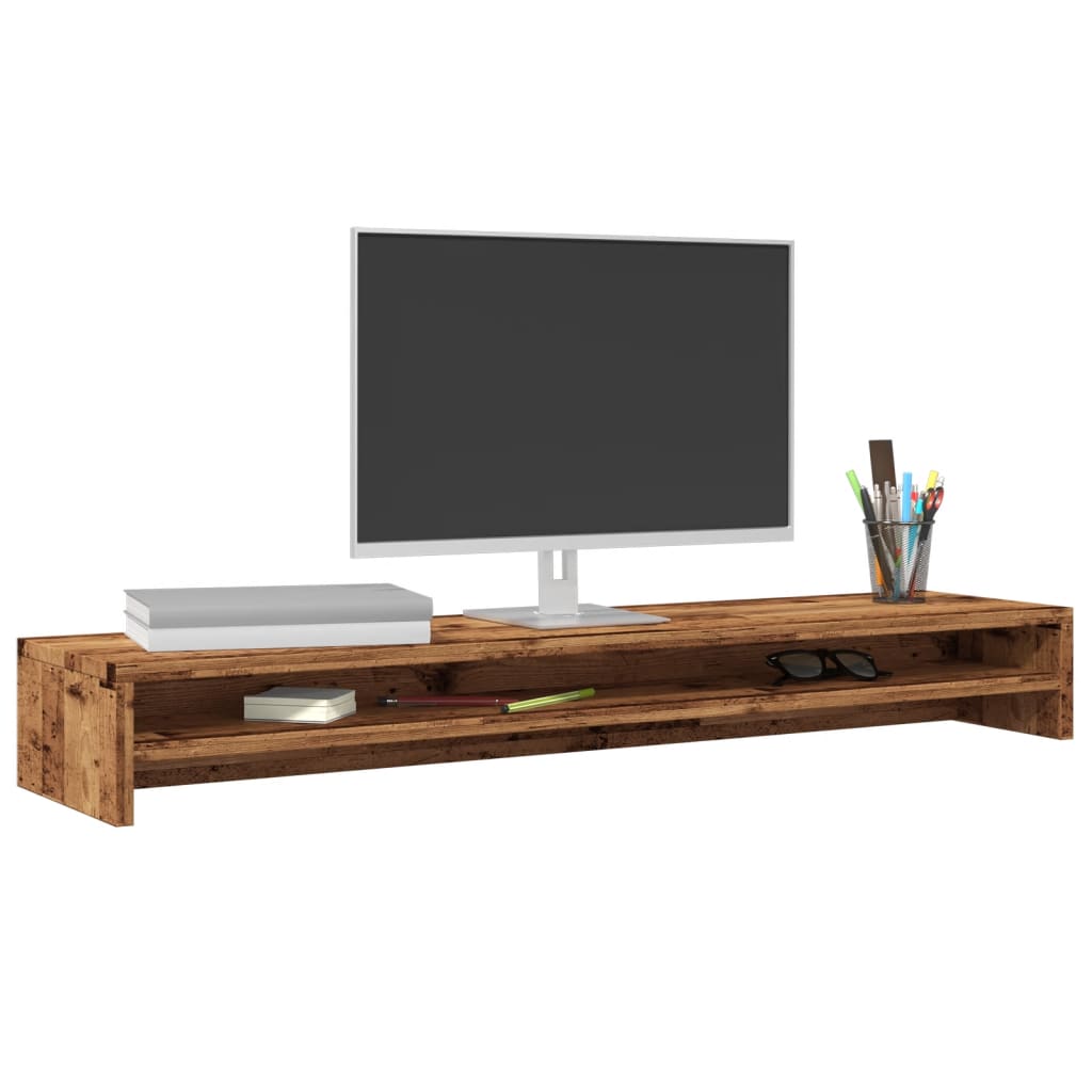 PlatypusMax Extra-Wide Dual Monitor Stand (100cm) – Ergonomic Desk Riser & Decor