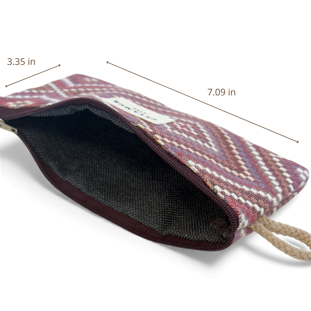Geometric Jacquard Eyewear Case – Pink & Lilac (Nana)