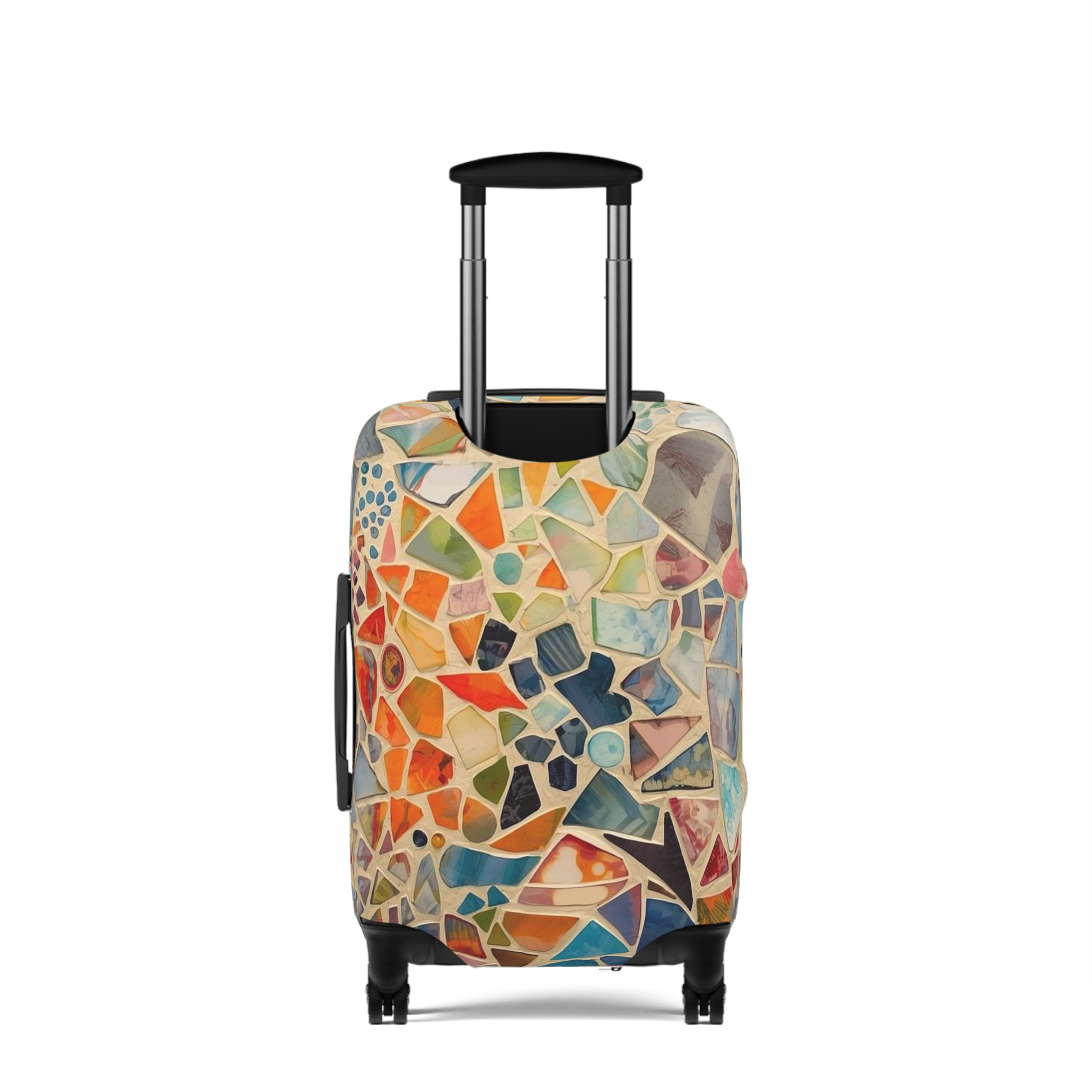 Vibrant Mosaic Pattern Luggage Cover | Colorful Travel Accessory | Suitcase Protector | Unique Gift for Travelers | Vacation Ready - Rosetta Creative Boutique