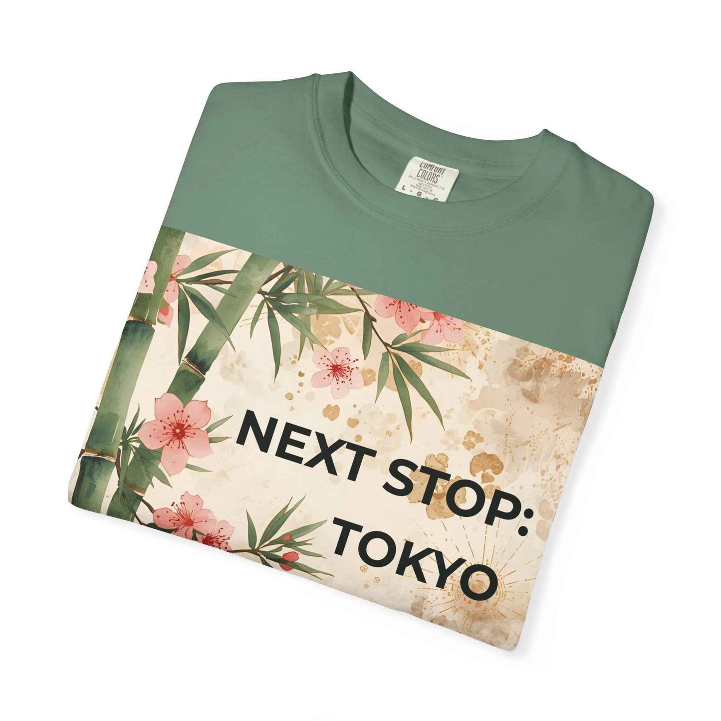 Tokyo Travel T-Shirt – "Next Stop: Tokyo" Floral Bamboo Design