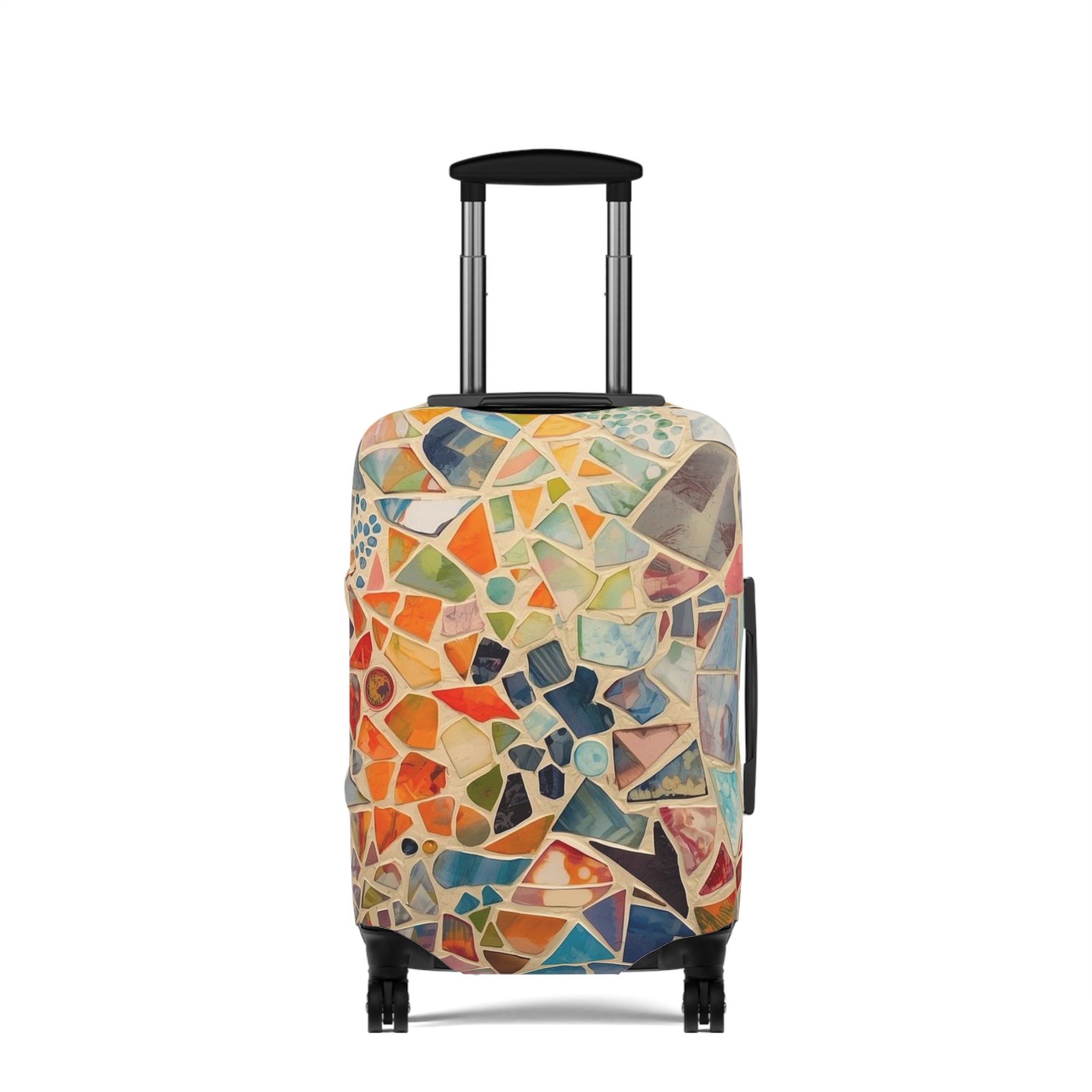 Vibrant Mosaic Pattern Luggage Cover | Colorful Travel Accessory | Suitcase Protector | Unique Gift for Travelers | Vacation Ready - Rosetta Creative Boutique