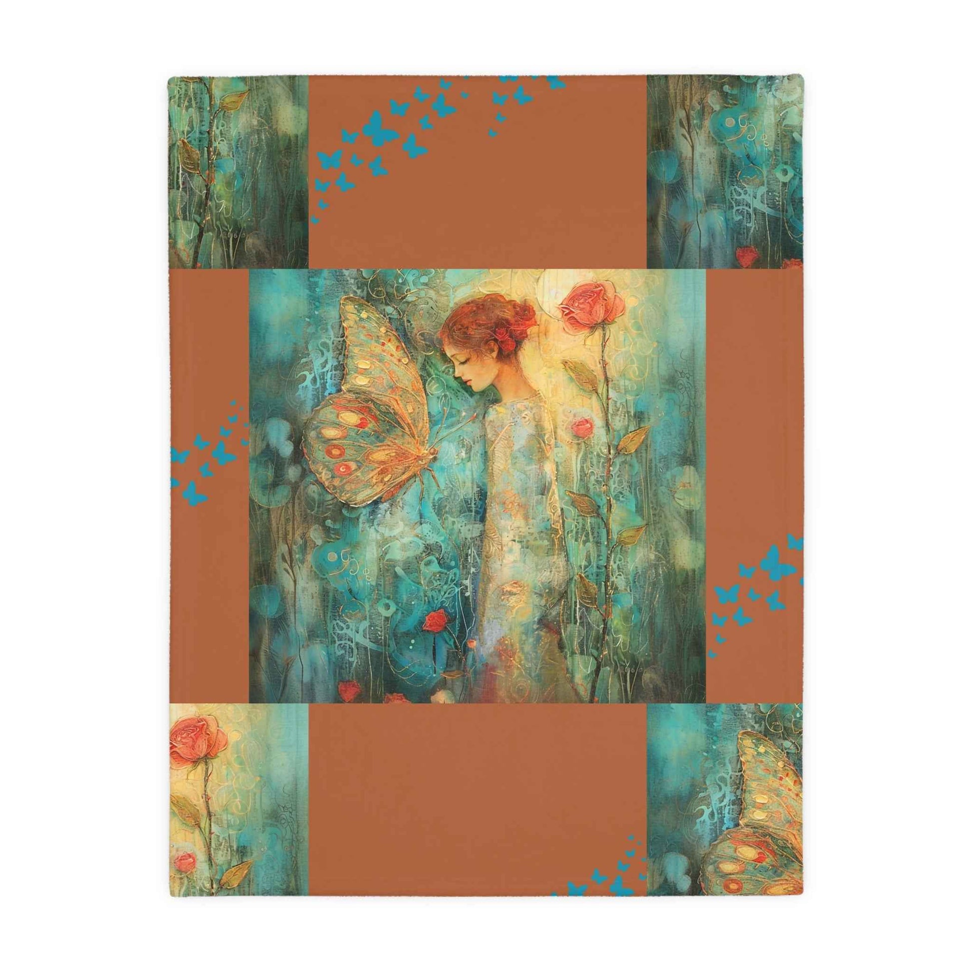 Artistic Butterfly Velveteen Blanket - Cozy, Two-Sided Microfiber Throw