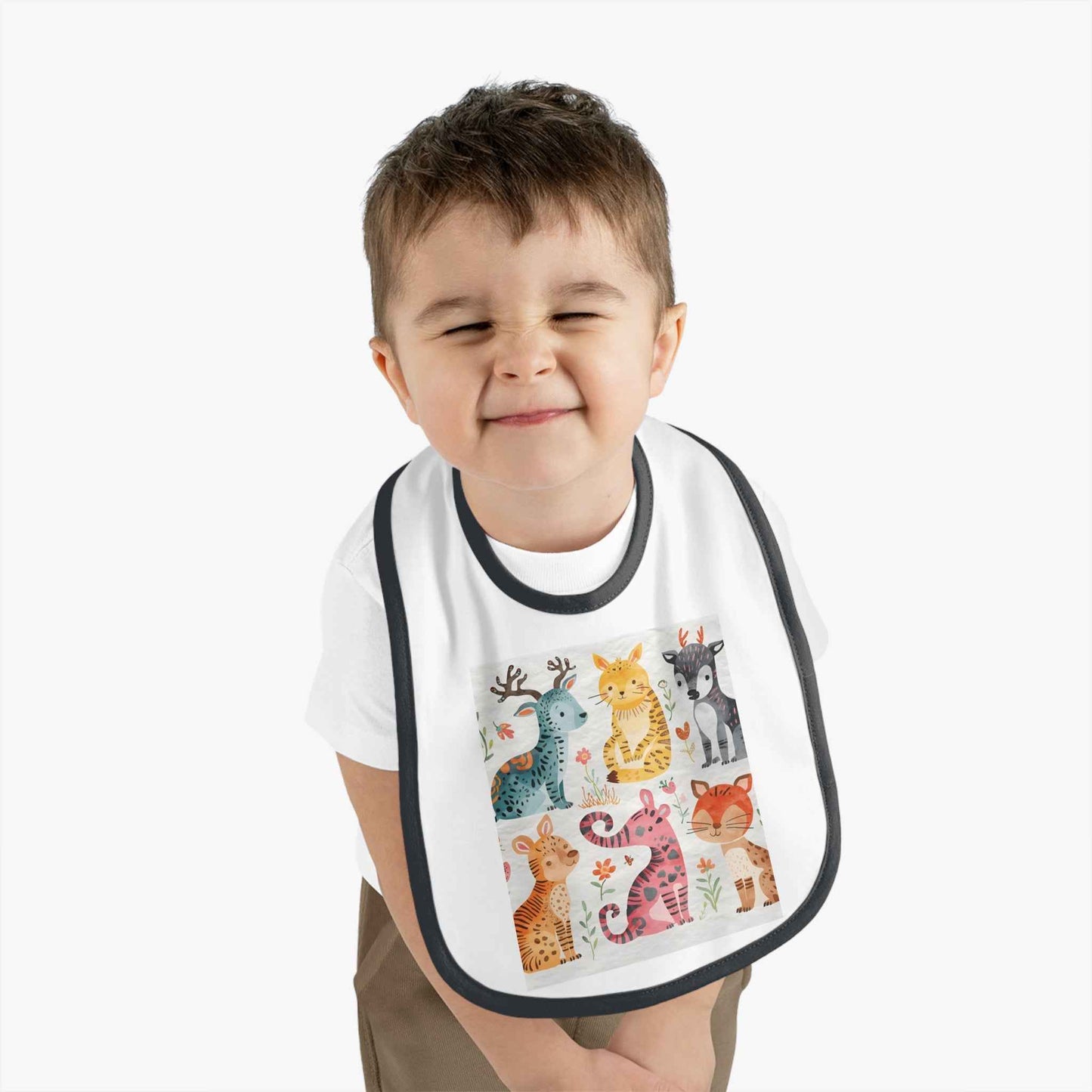 Adorable Animal Print Baby Bib for Messy Mealtimes