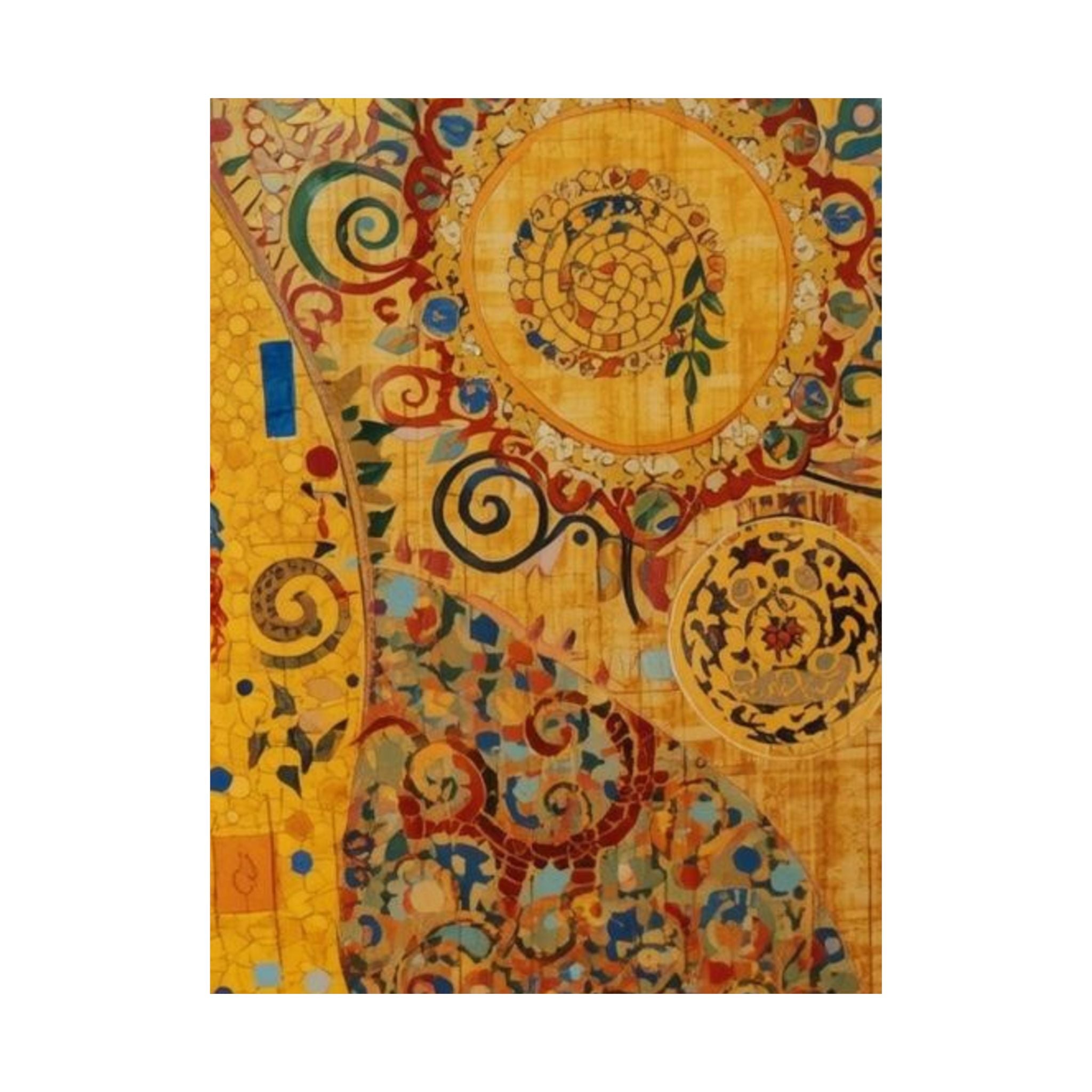 Vibrant Gold Abstract Wall Art Poster For Elegant Decor - Rosetta Creative Boutique