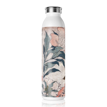 Floral Water Bottle - Elegant Slim Insulated Drinkware, Vintage Style Eco-Friendly Hydration Gift for Nature Lovers - Rosetta Creative Boutique