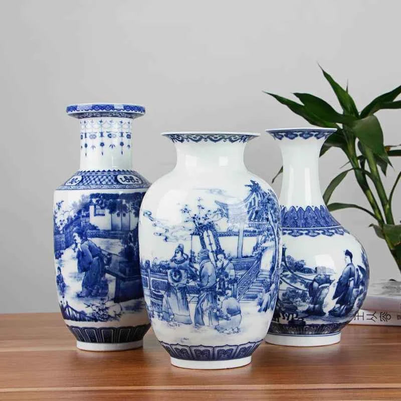 Classic Antique Chinese Blue and White Ceramic Vase
