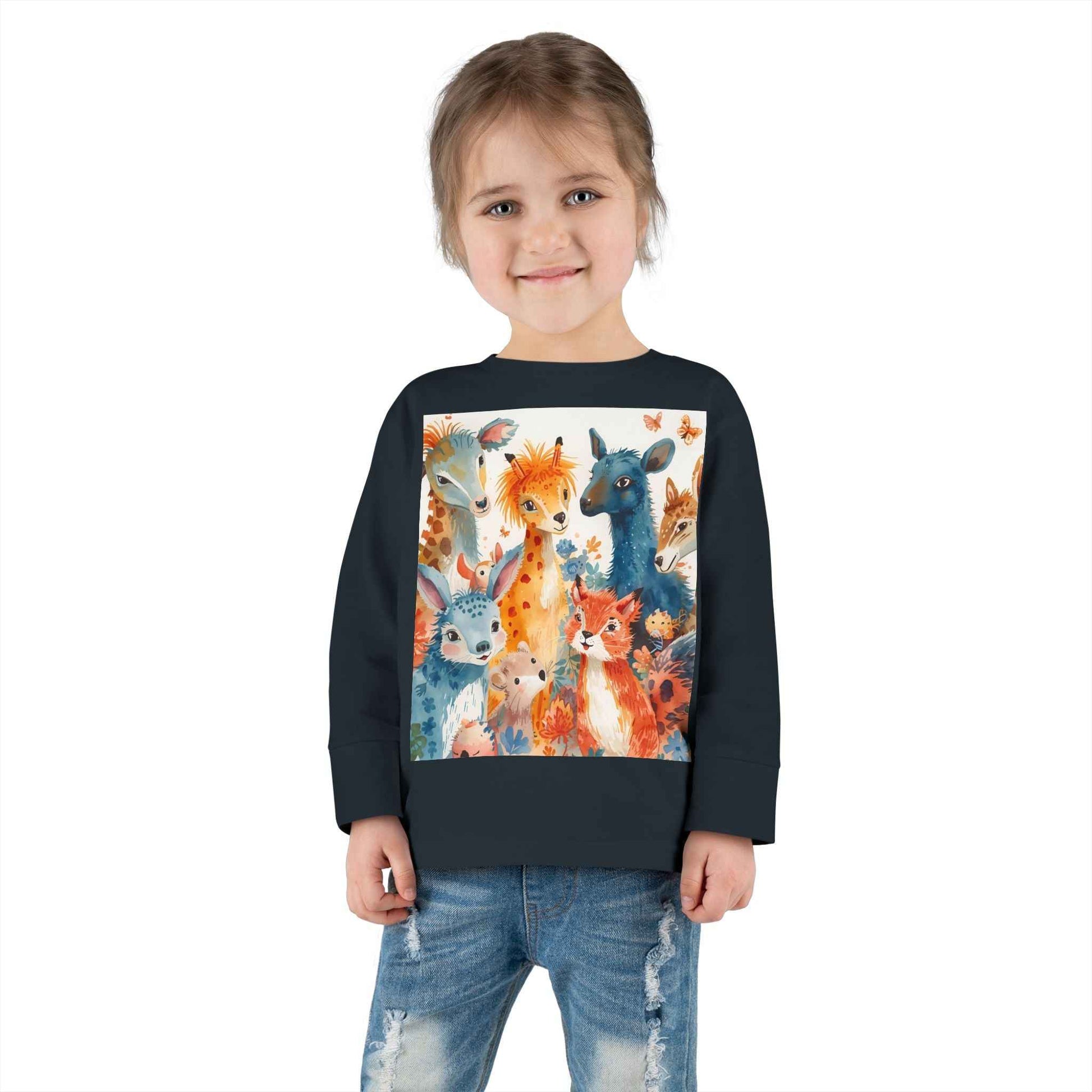 Cute Animal Friends Toddler Long Sleeve Tee