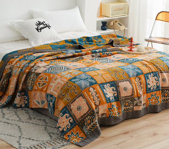 Pure Cotton Gauze Summer Towel Quilt – Breathable & Lightweight