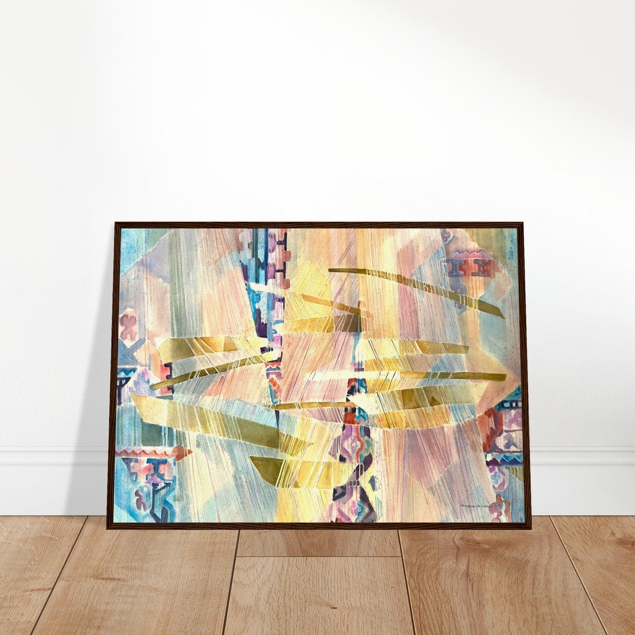 "Loom Series" Abstract | 20x28 inch Wooden Framed Art Print | Original Artwork by American Artist Barbara Cleary - Rosetta Creative Boutique