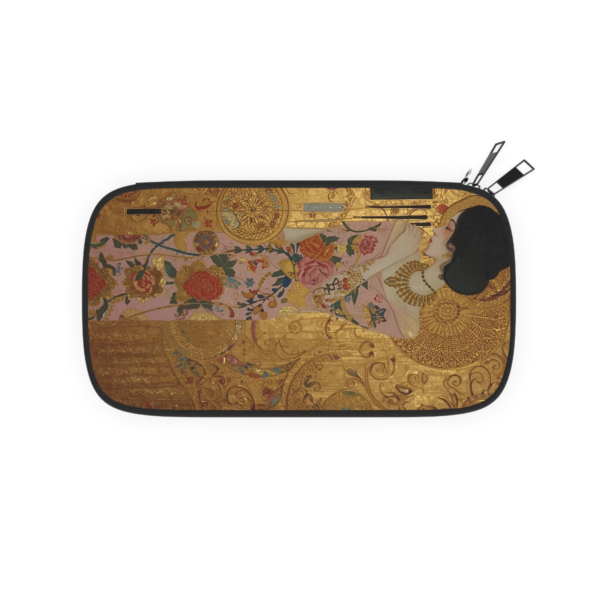 Elegant Klimt-Like Japanese Geisha Passport Wallet, Travel Accessory, Unique Gift for Travelers, Stylish Organizer, Perfect for Vacations - Rosetta Creative Boutique