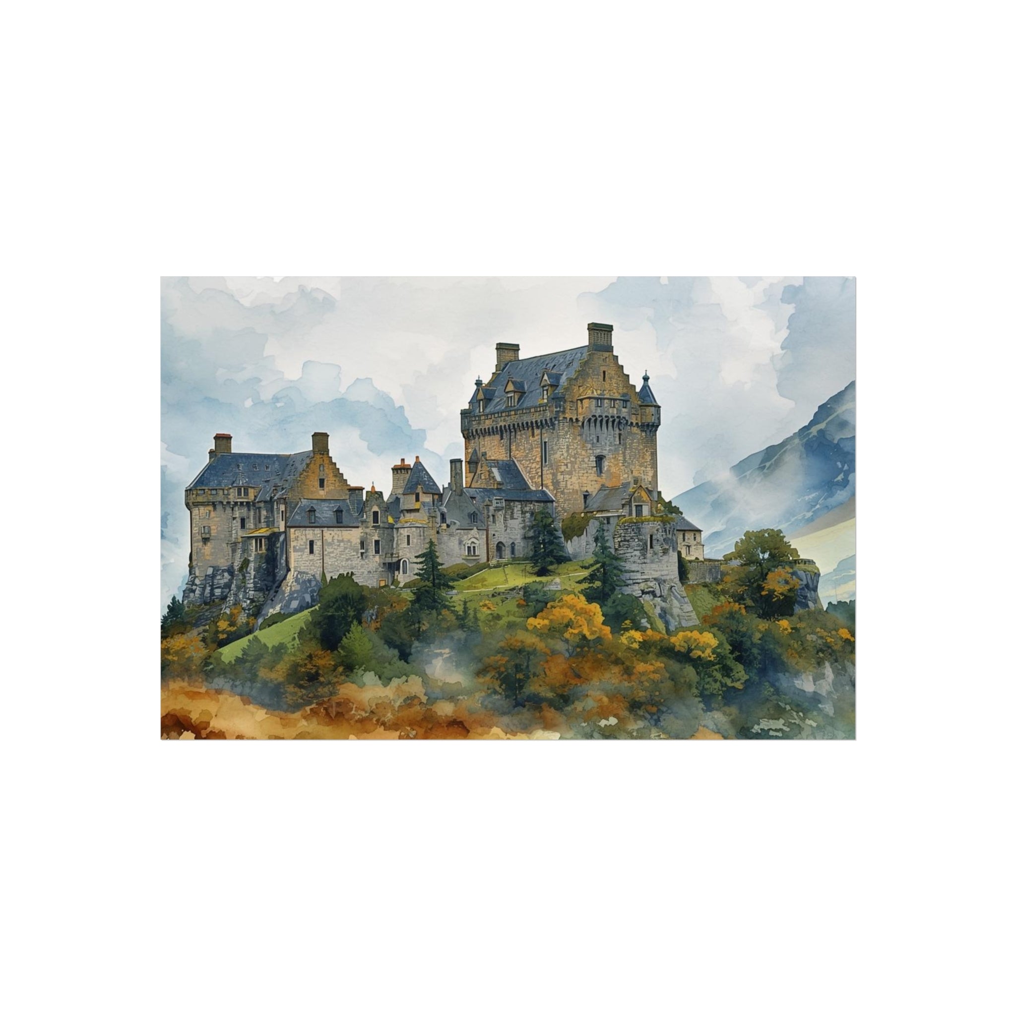 Artistic Scottish Castle Wall Decor Prints Fine Art Posters - Rosetta Creative Boutique