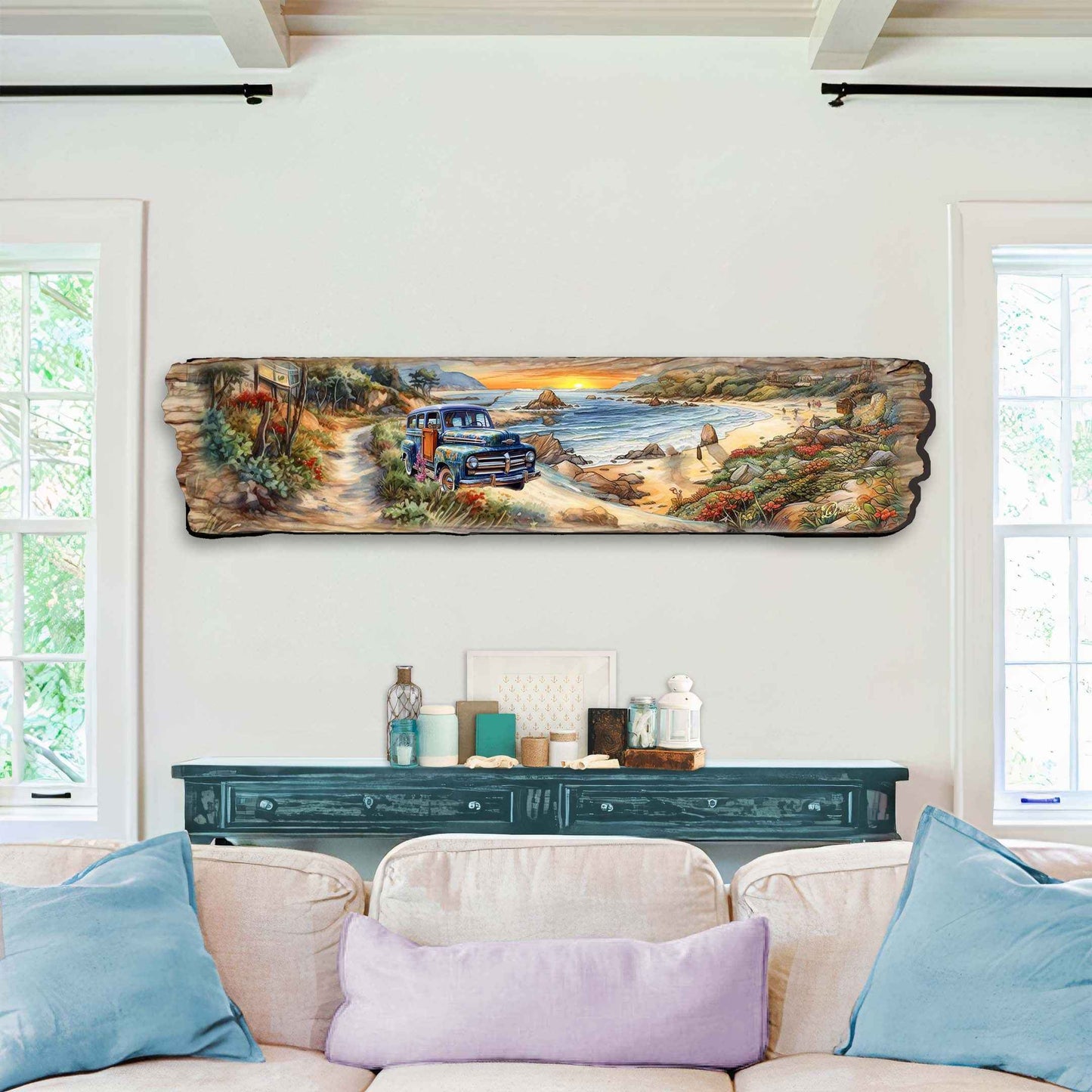 Coastal Sunrise Wooden Wall Art by G. DeBrekht Coastal Décor - 8491111W