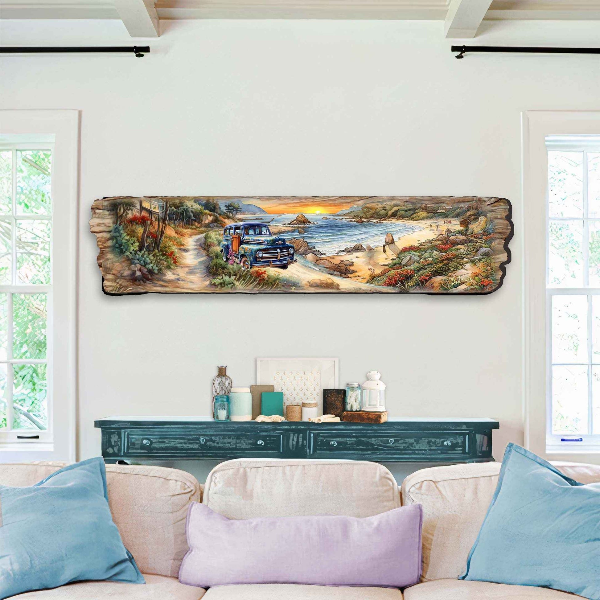 Coastal Sunrise Wooden Wall Art by G. DeBrekht Coastal Décor - 8491111W