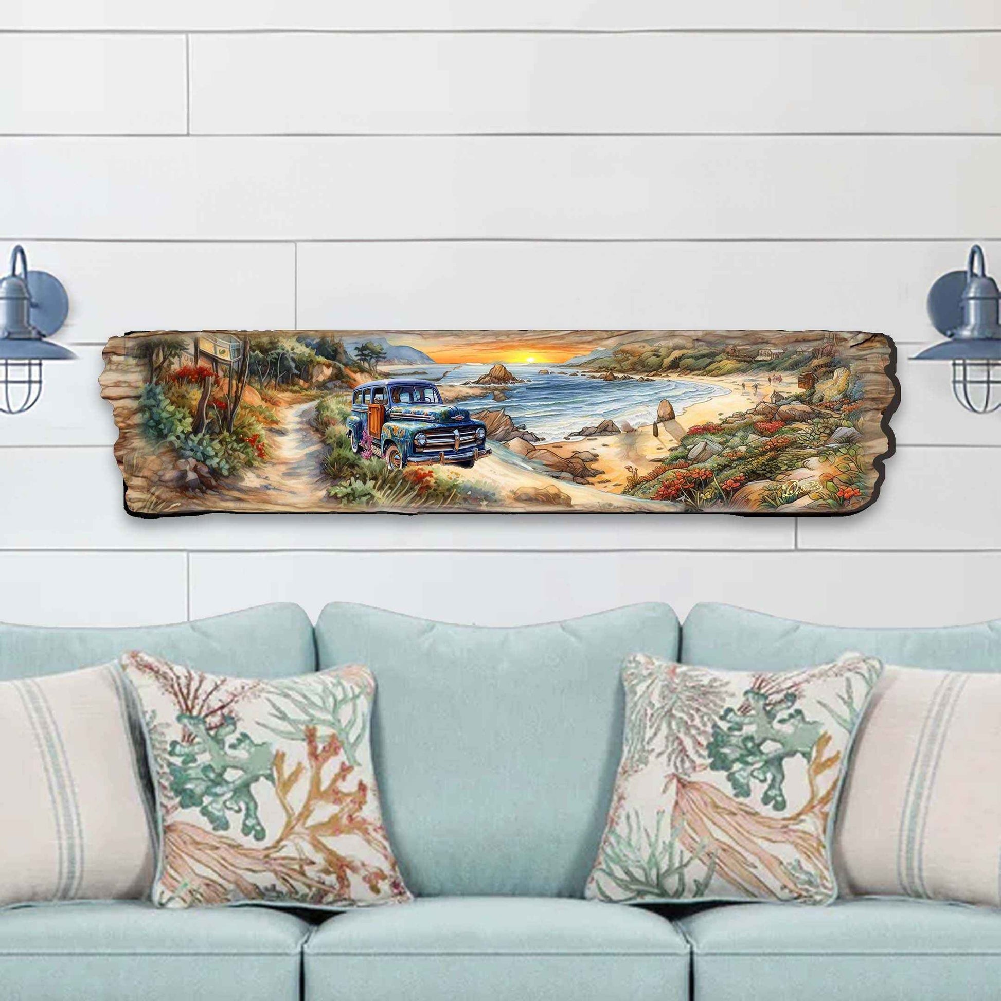 Coastal Sunrise Wooden Wall Art by G. DeBrekht Coastal Décor - 8491111W