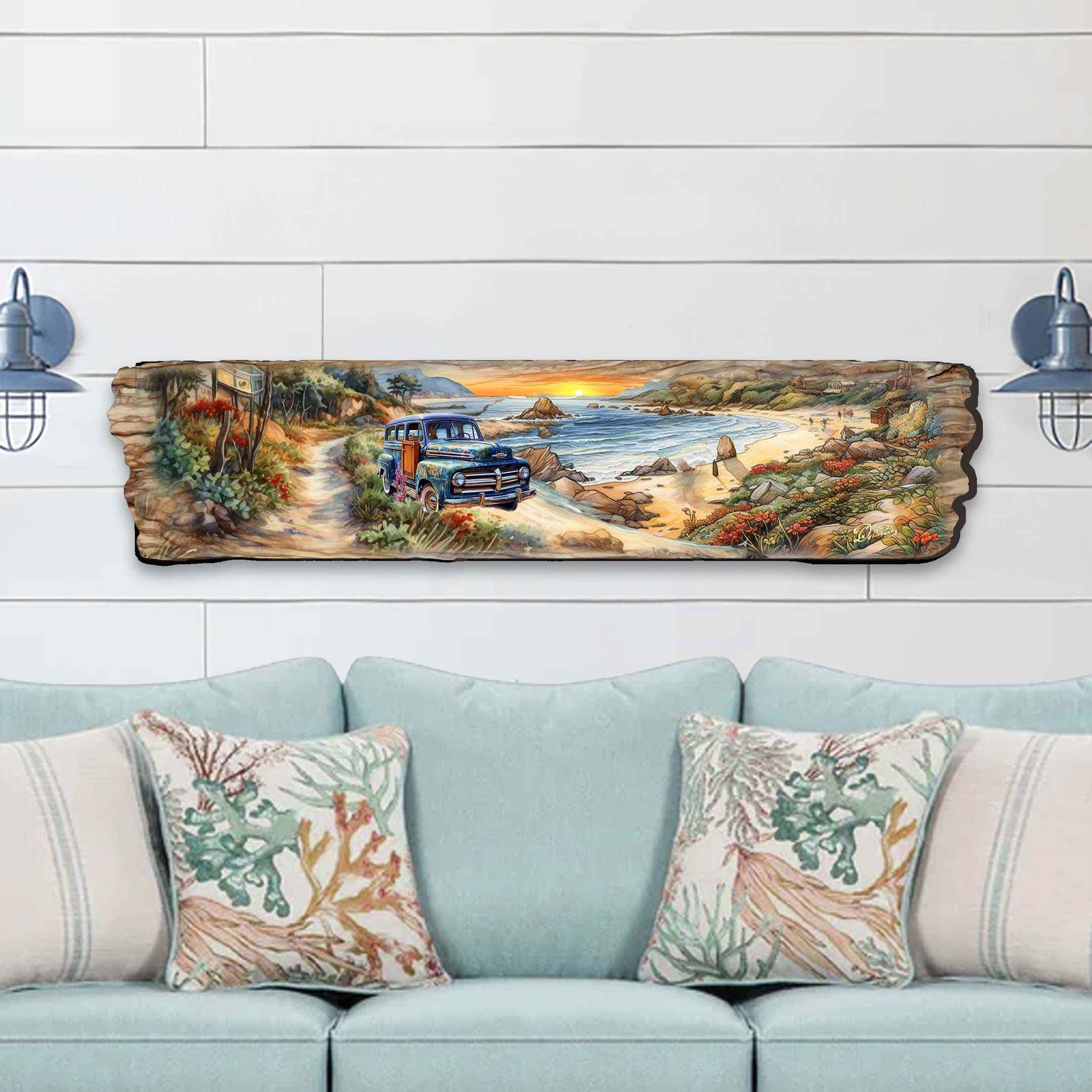 Coastal Sunrise Wooden Wall Art by G. DeBrekht Coastal Décor - 8491111W
