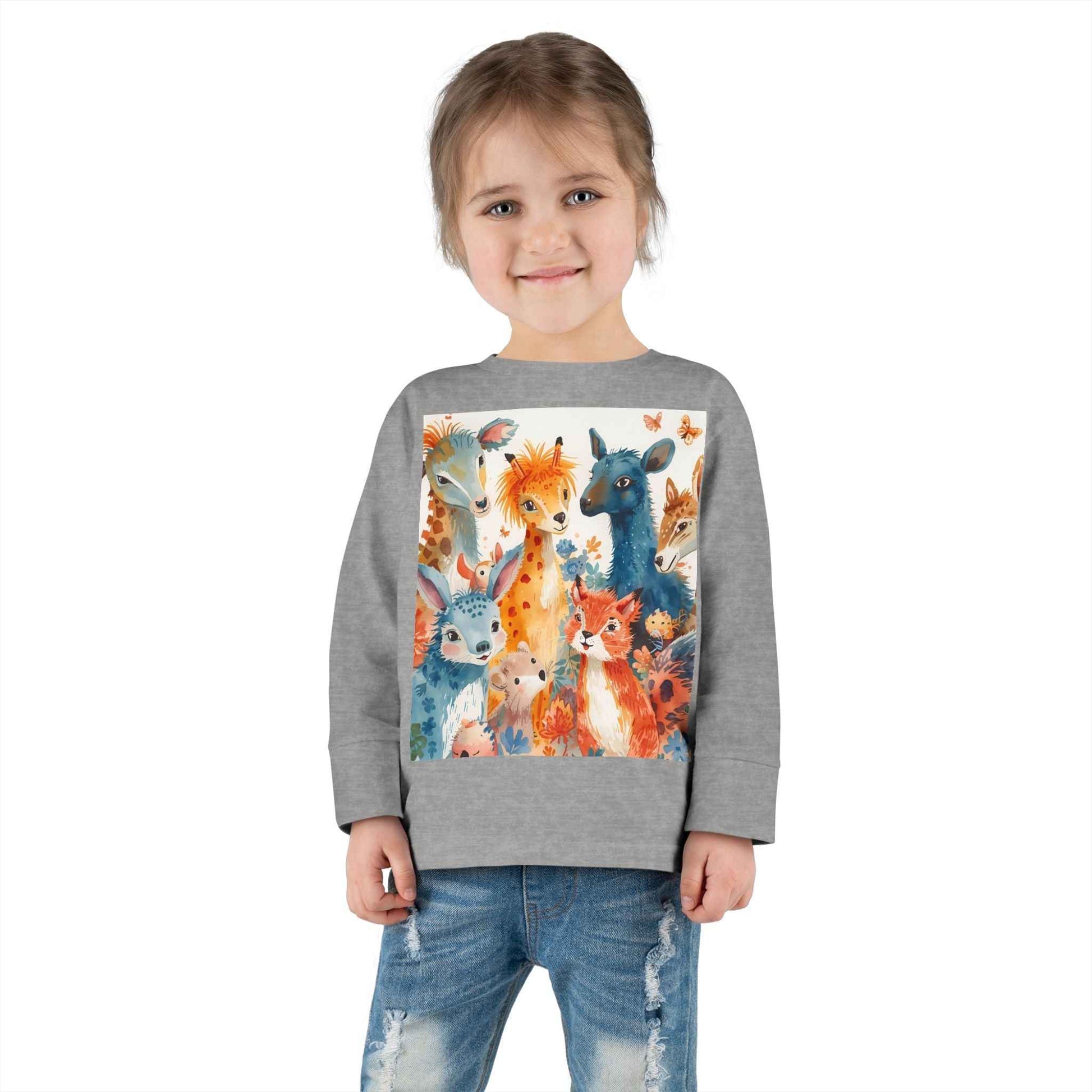 Cute Animal Friends Toddler Long Sleeve Tee