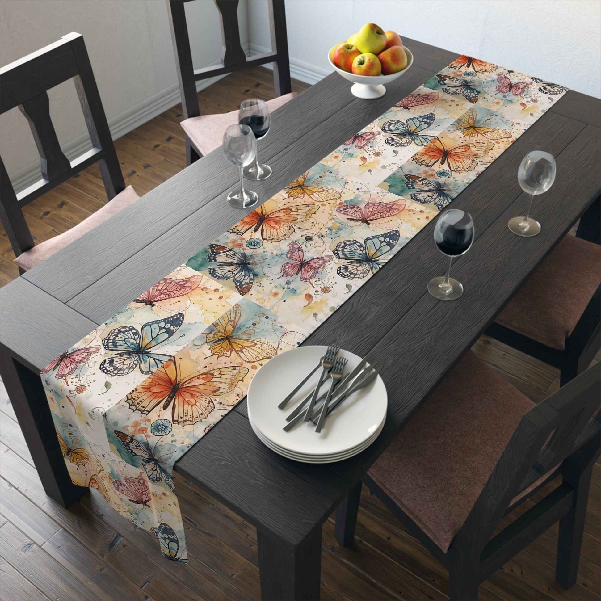 Elegant Butterfly Table Runner for Seasonal Decor