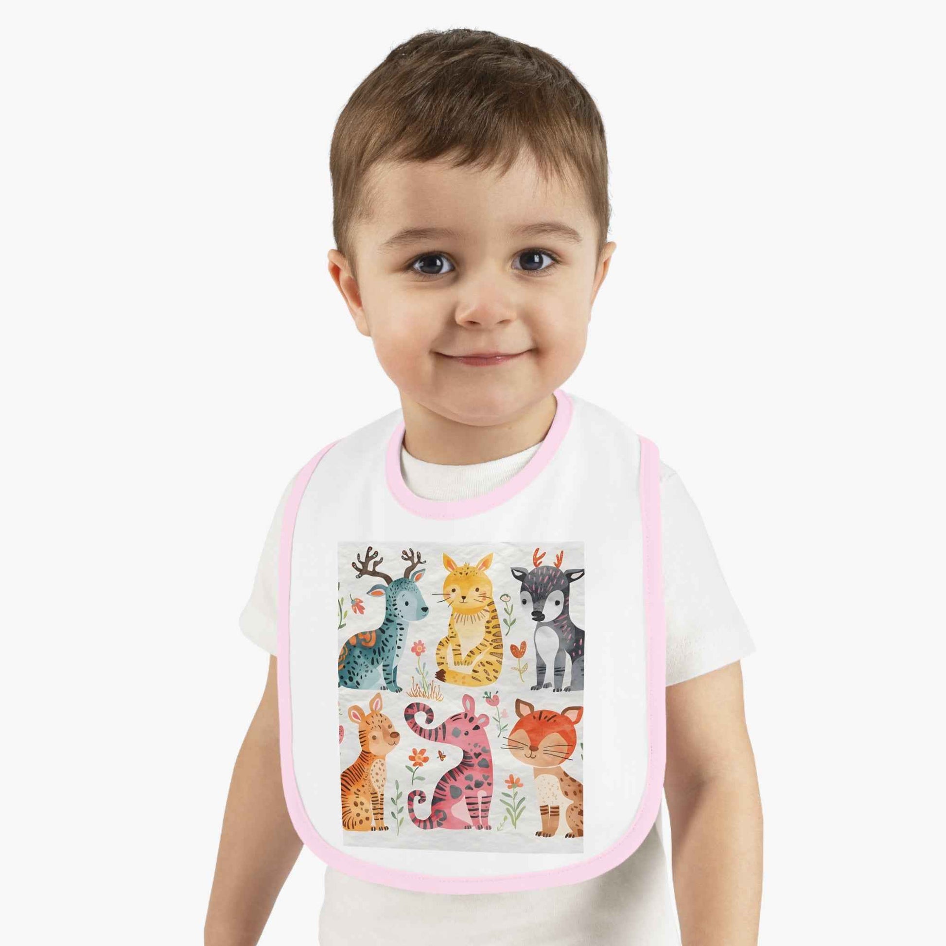 Adorable Animal Print Baby Bib for Messy Mealtimes