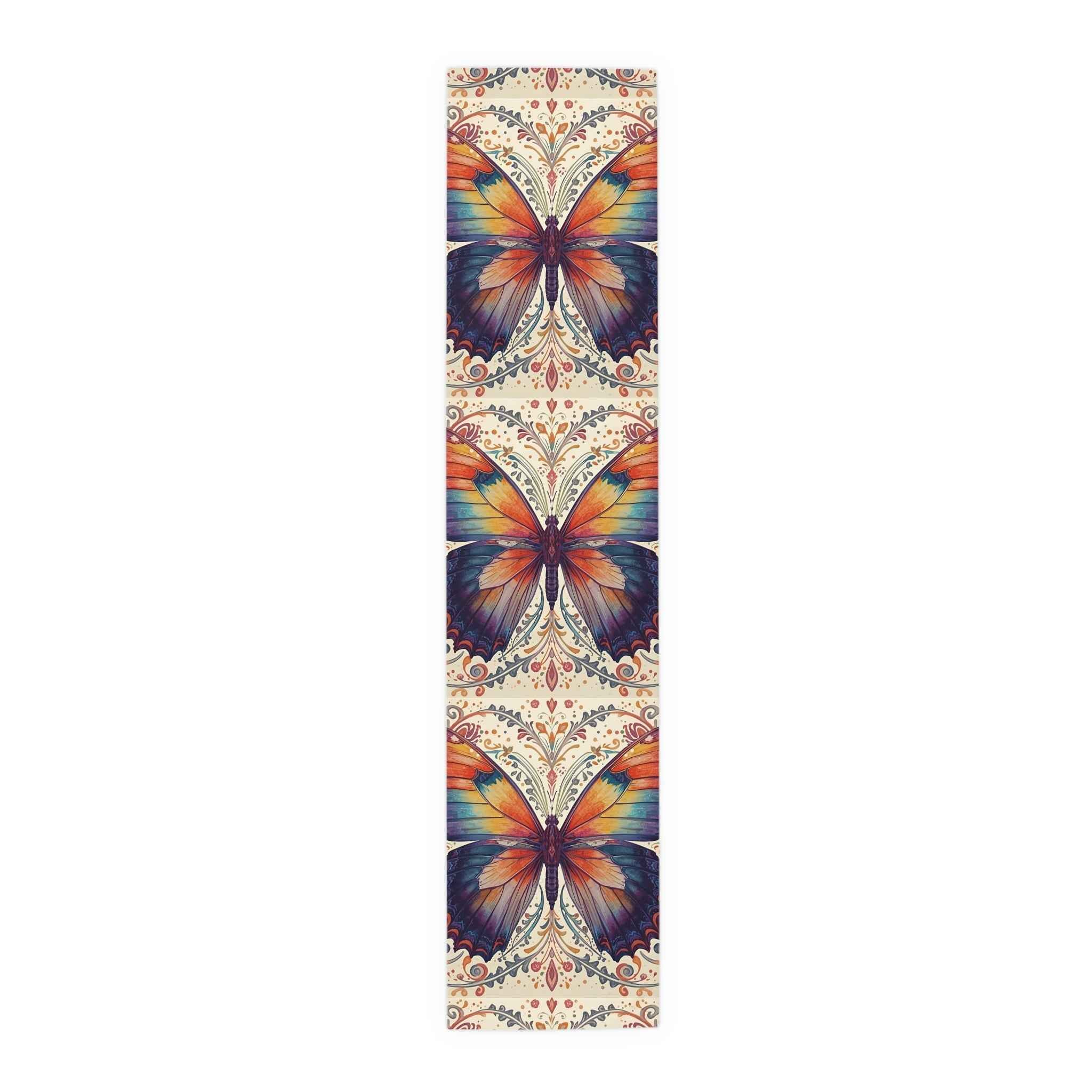 Butterfly Table Runner - Elegant Cotton & Poly Decor for Dining