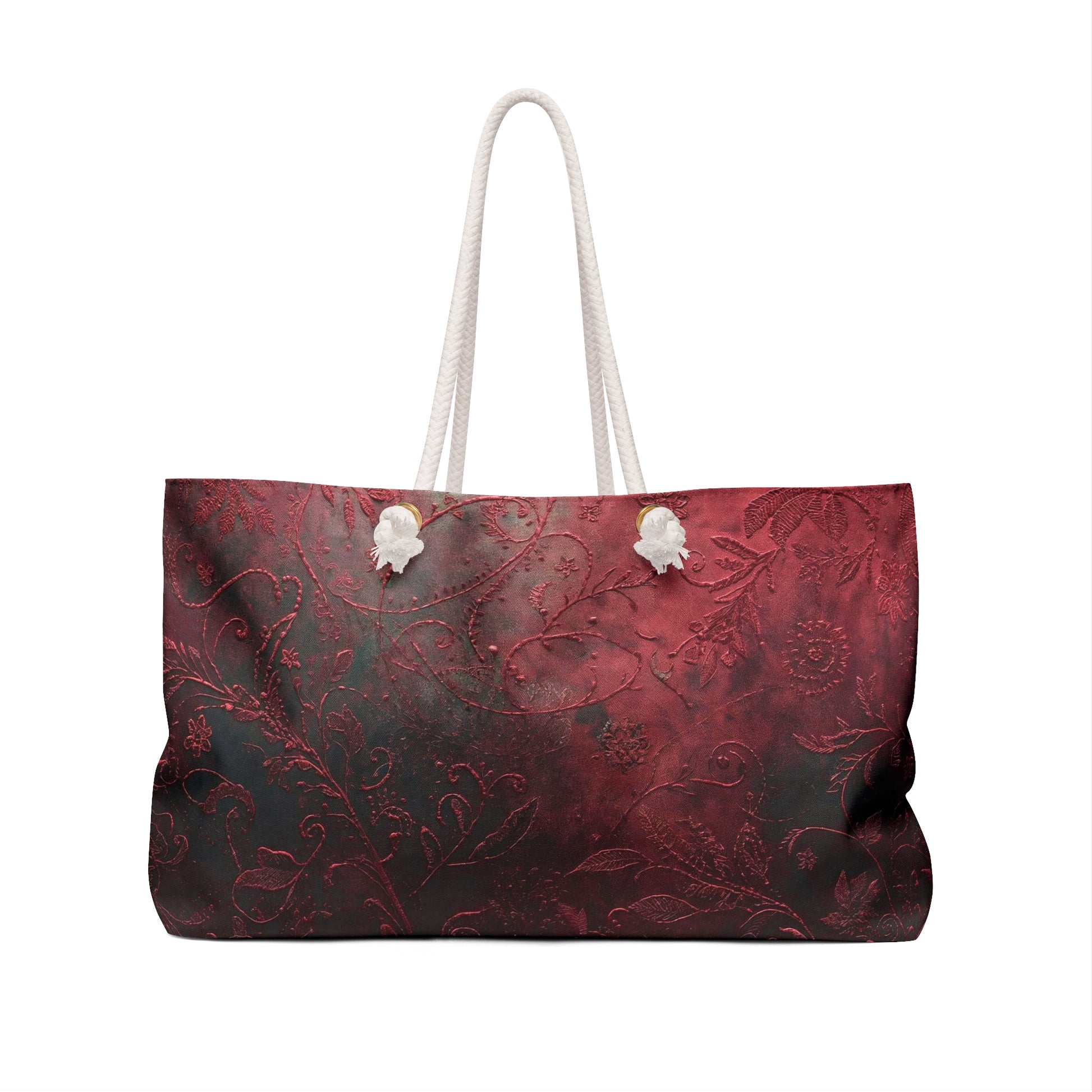 Elegant Floral Weekender Bag Travel Tote Carry On Bag - Rosetta Creative Boutique