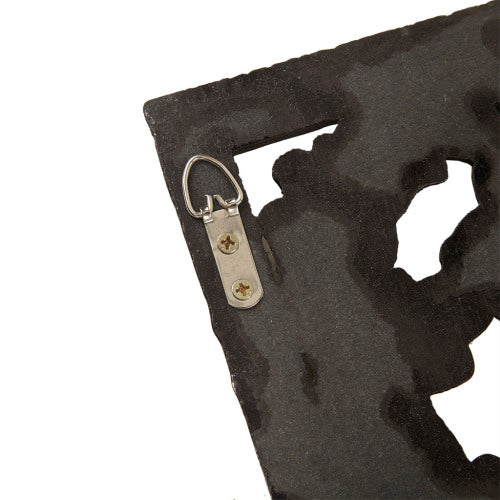 Antique Bronze Distressed Carved Lotus Wall Panels (Set of 2)